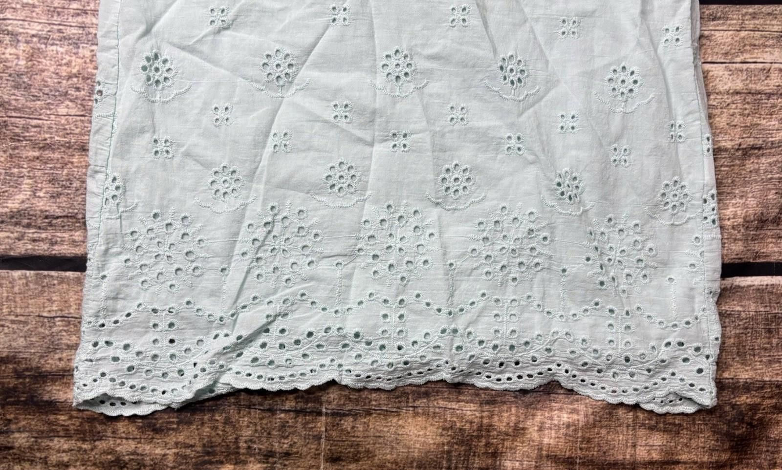 Other Valentina Naldi Top Womens Small Eyelet Flutter Sleeve Italy Size S / US 4 / IT 40 - 5 Thumbnail