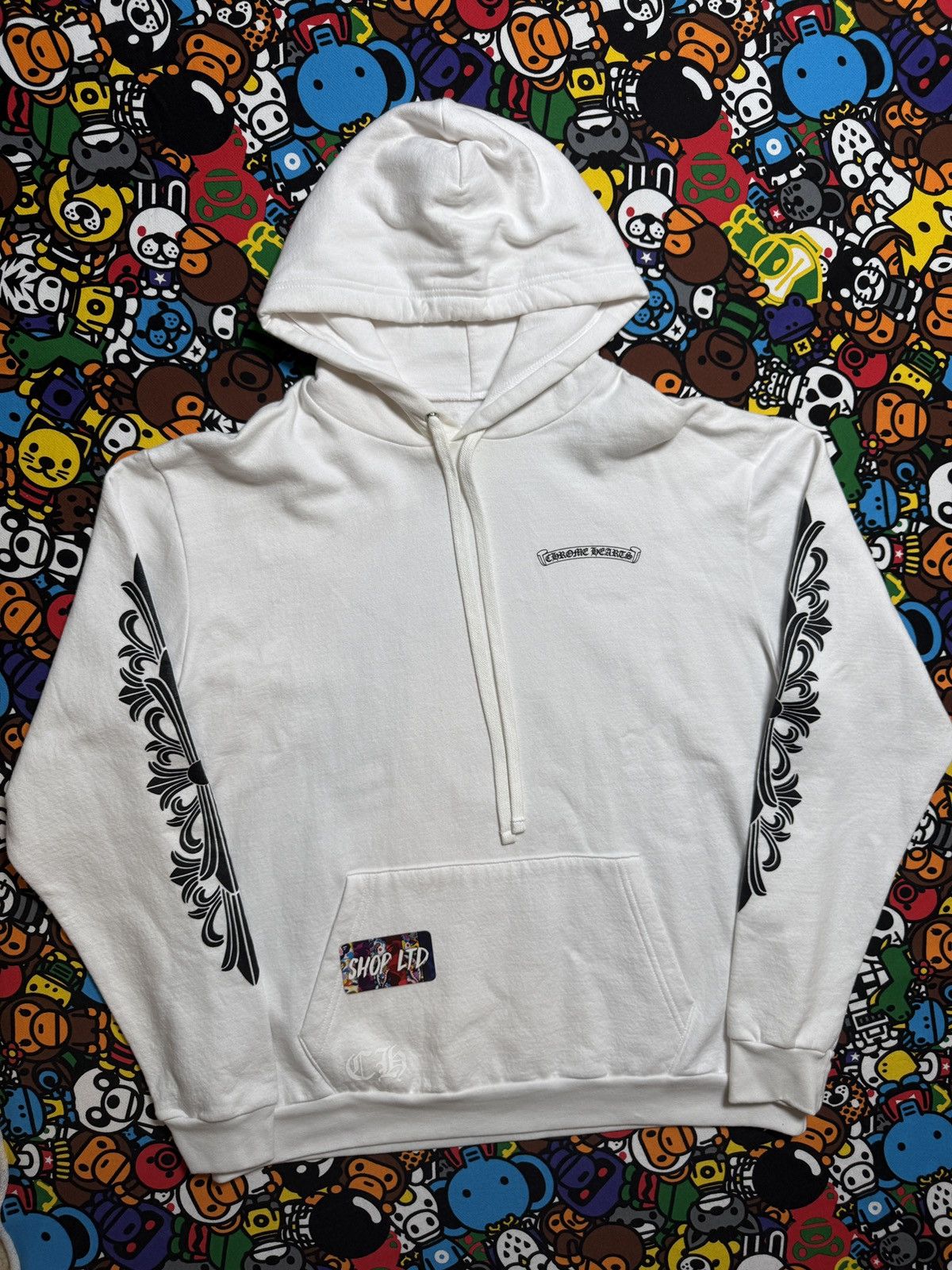 Chrome Hearts Chrome Hearts White Eye Chart Dagger Logo Pullover Hoodie Size US L / EU 52-54 / 3 - 3 Thumbnail