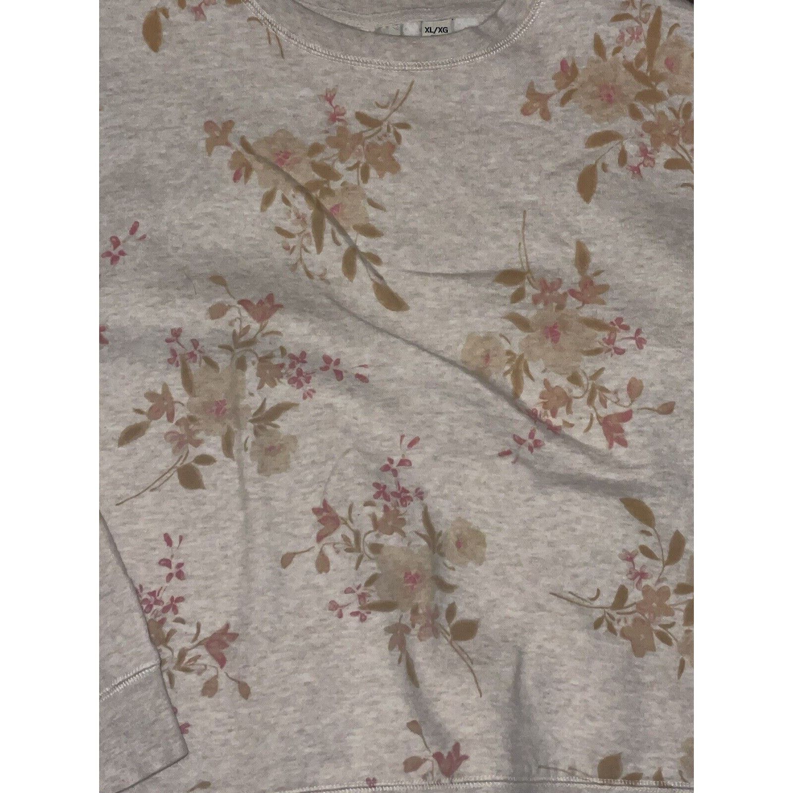 Vintage Vintage Floral Crewneck Sweatshirt Beige XL Granny Core Size US XL / EU 56 / 4 - 2 Thumbnail