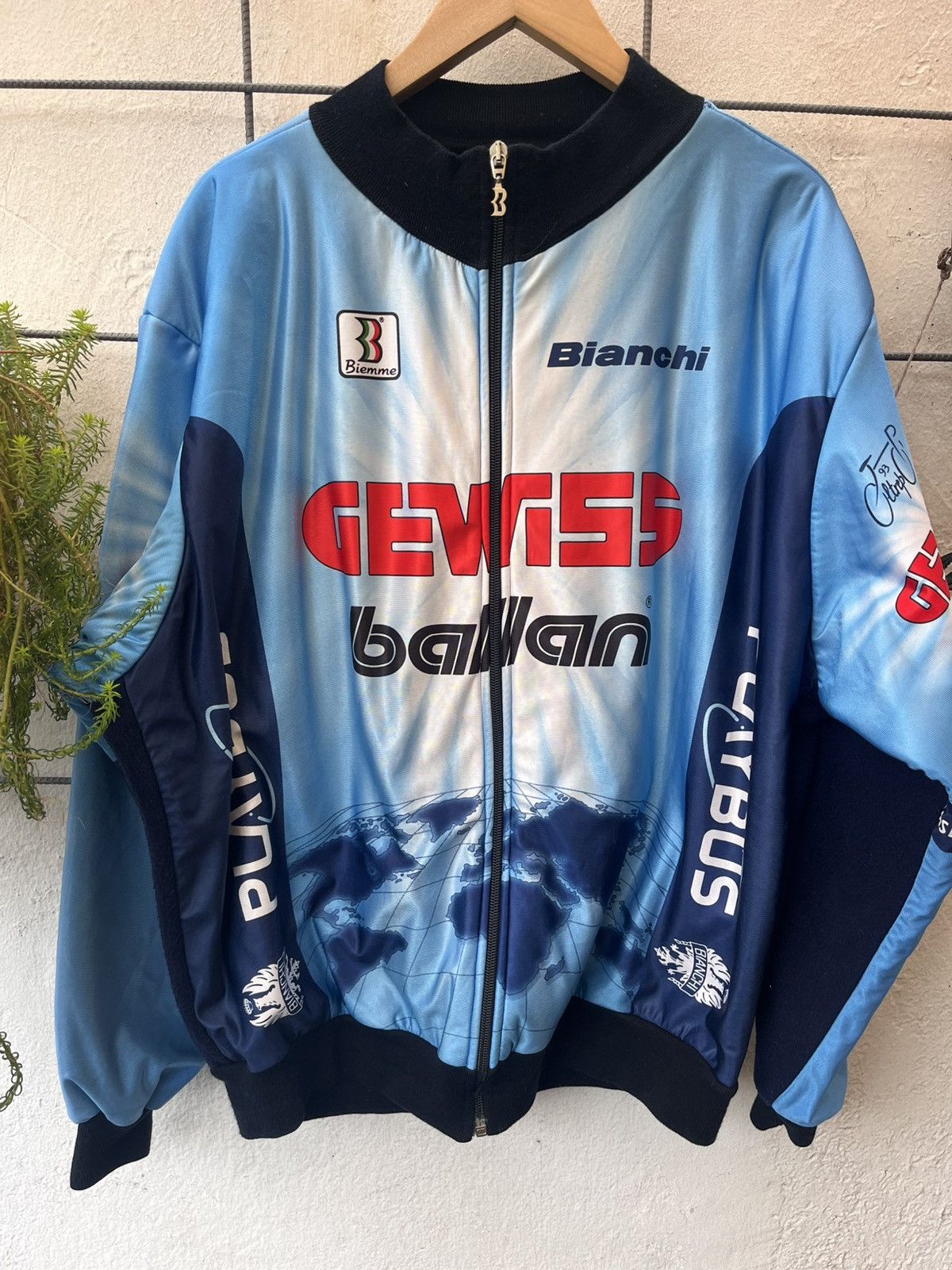 Other Biemme x Gewiss x Bianchi Vintage Fleece Bomber Jacket Size US XXL / EU 58 / 5 - 2 Thumbnail