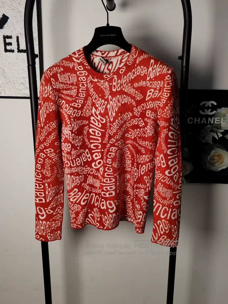 Balenciaga All-Over Print Sweater