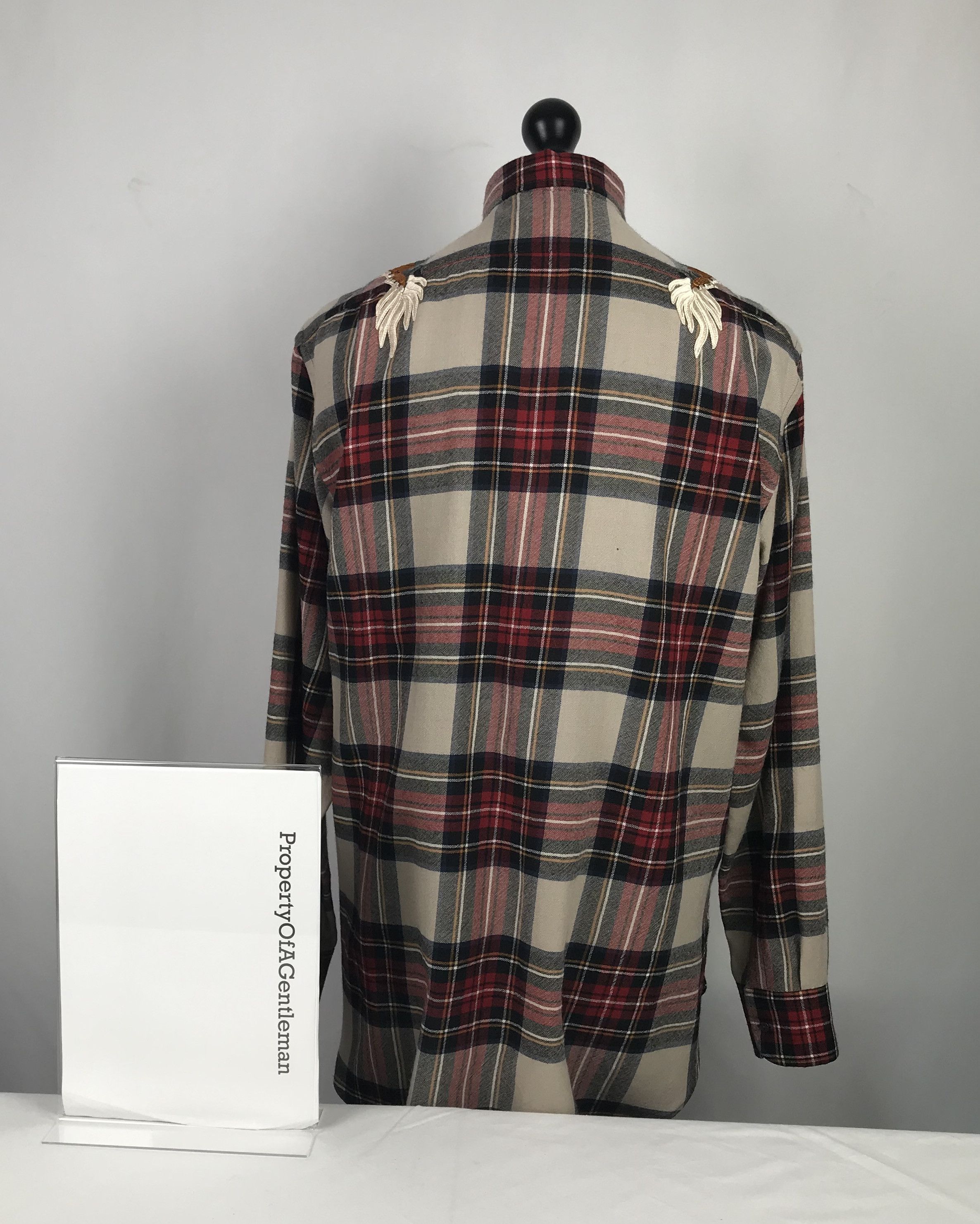 Gucci Gucci Plaid Dragon Shirt Size US L / EU 52-54 / 3 - 3 Thumbnail