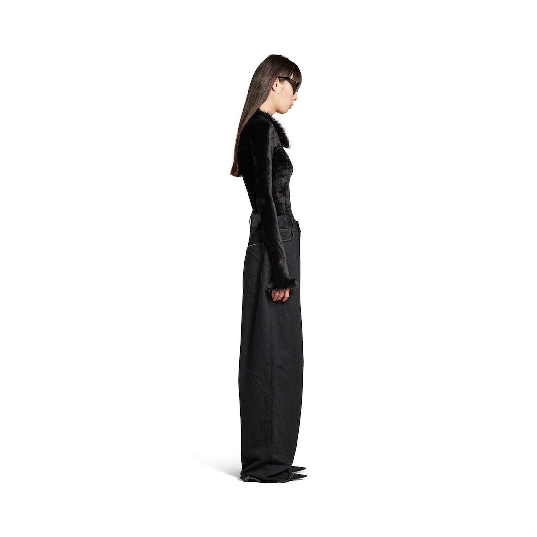 Balenciaga o1srvl11e0426 Stretch Top in Black Size XL / US 12-14 / IT 48-50 - 3 Thumbnail