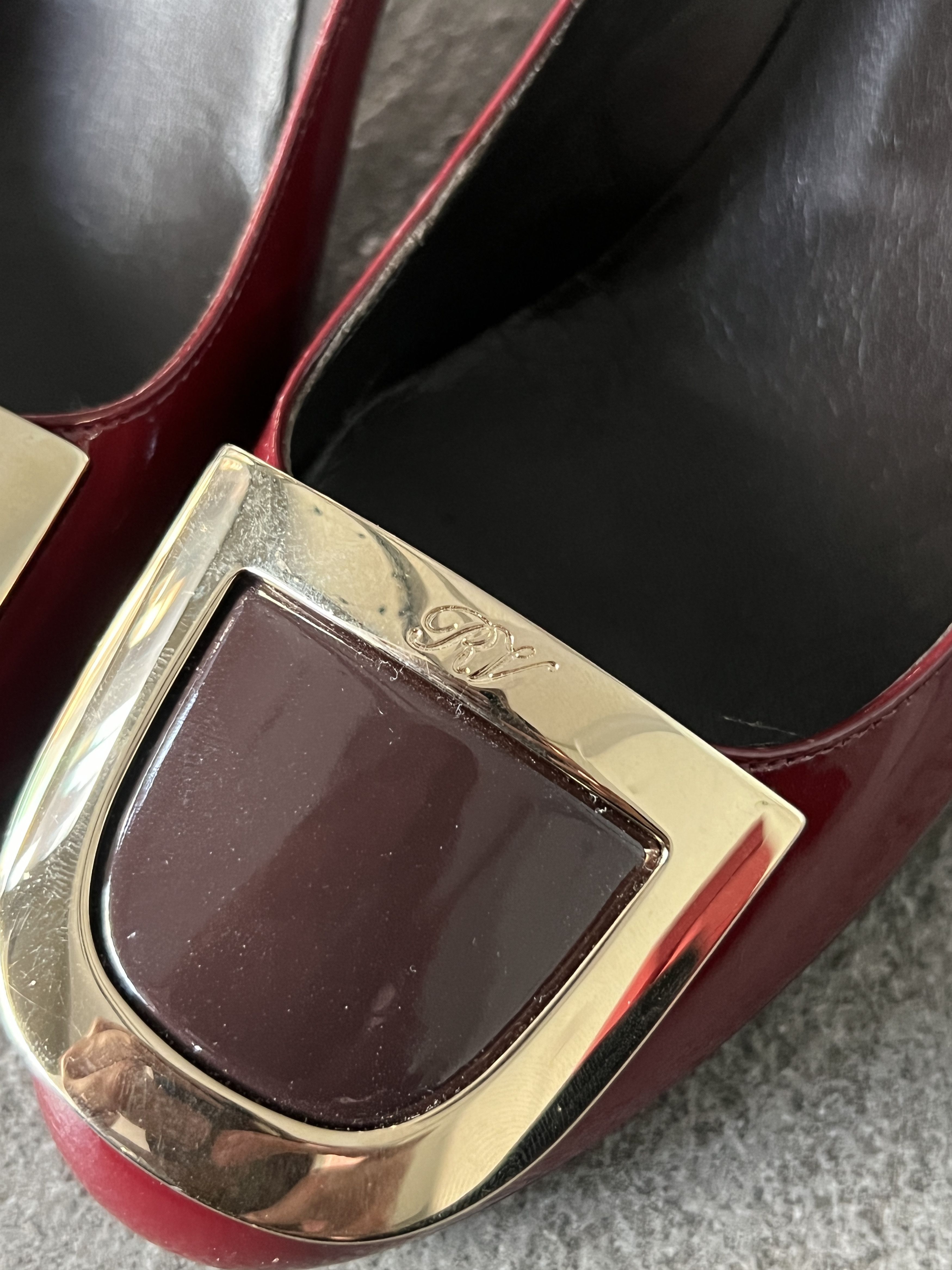 Roger Vivier Roger Vivier Red Patent Belle Vivier Heels 34.5 Size US 4.5 / IT 34.5 - 5 Thumbnail