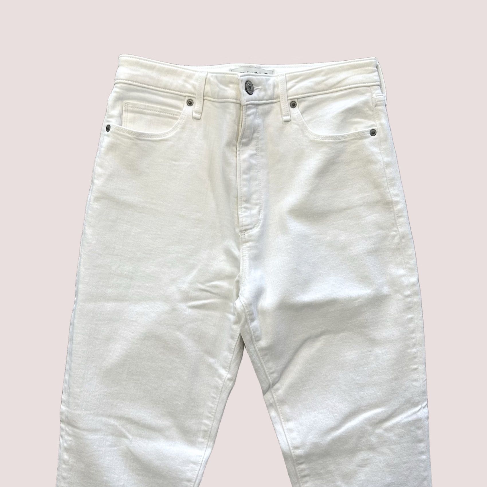 Abercrombie & Fitch Abercrombie & Fitch Jeans Womens 8 29x27 Super Skinny Ankle High Rise White Size 29" - 1 Thumbnail