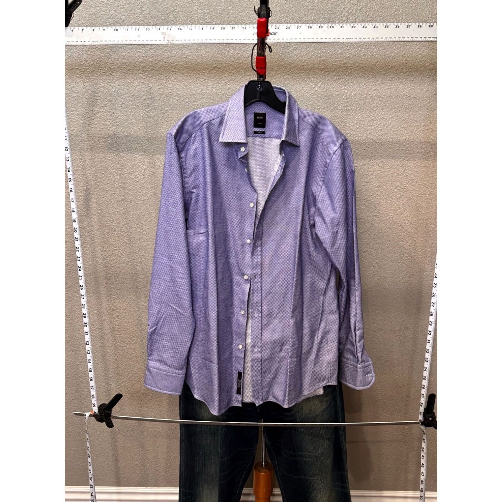Hugo Boss Hugo Boss Shirt Hugo Boss Tailored Slim LONG SLEEVE BUTTON UP SHIRT Small S Multicolor 15.5 x 35 Mens Slim Shirt Size US S / EU 44-46 / 1 - 3 Thumbnail