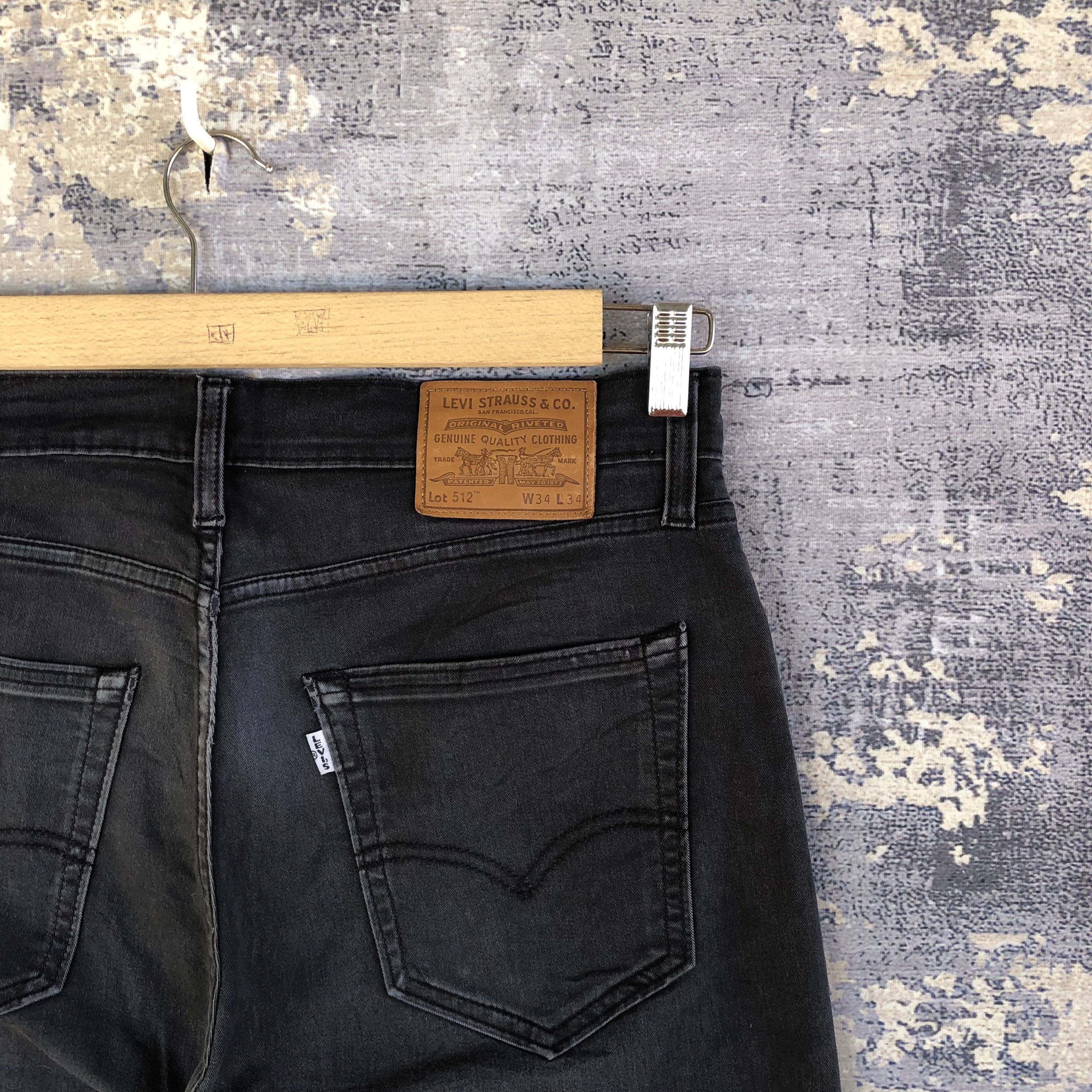 Levi's Vintage Levis 512 Faded Black Jeans Levi's Gray Ash Denim Size US 34 / EU 50 - 5 Thumbnail