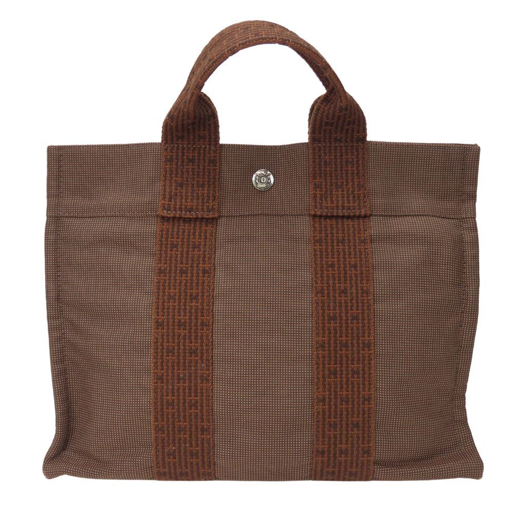 Hermes Hermes Her Line Canvas Tote Bag Canvas Tote Bag in Brown, Men's