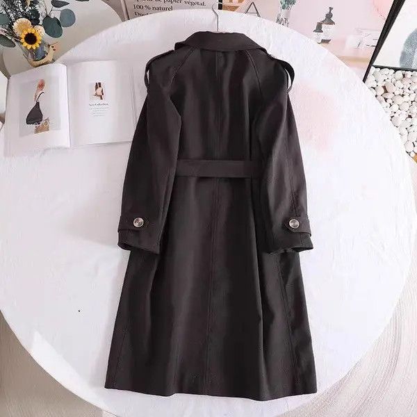 VIBE Retro Black mid-length trench coat Size S / US 4 / IT 40 - 2 Thumbnail