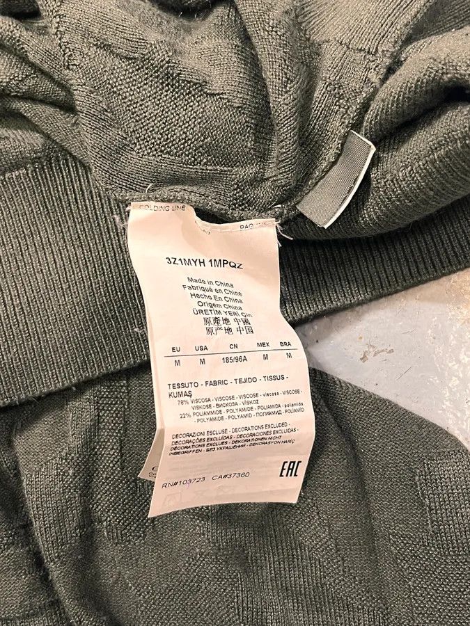 Emporio Armani SS2020 Emporio Armani Military Relief Green Sweater Size US S / EU 44-46 / 1 - 8 Thumbnail