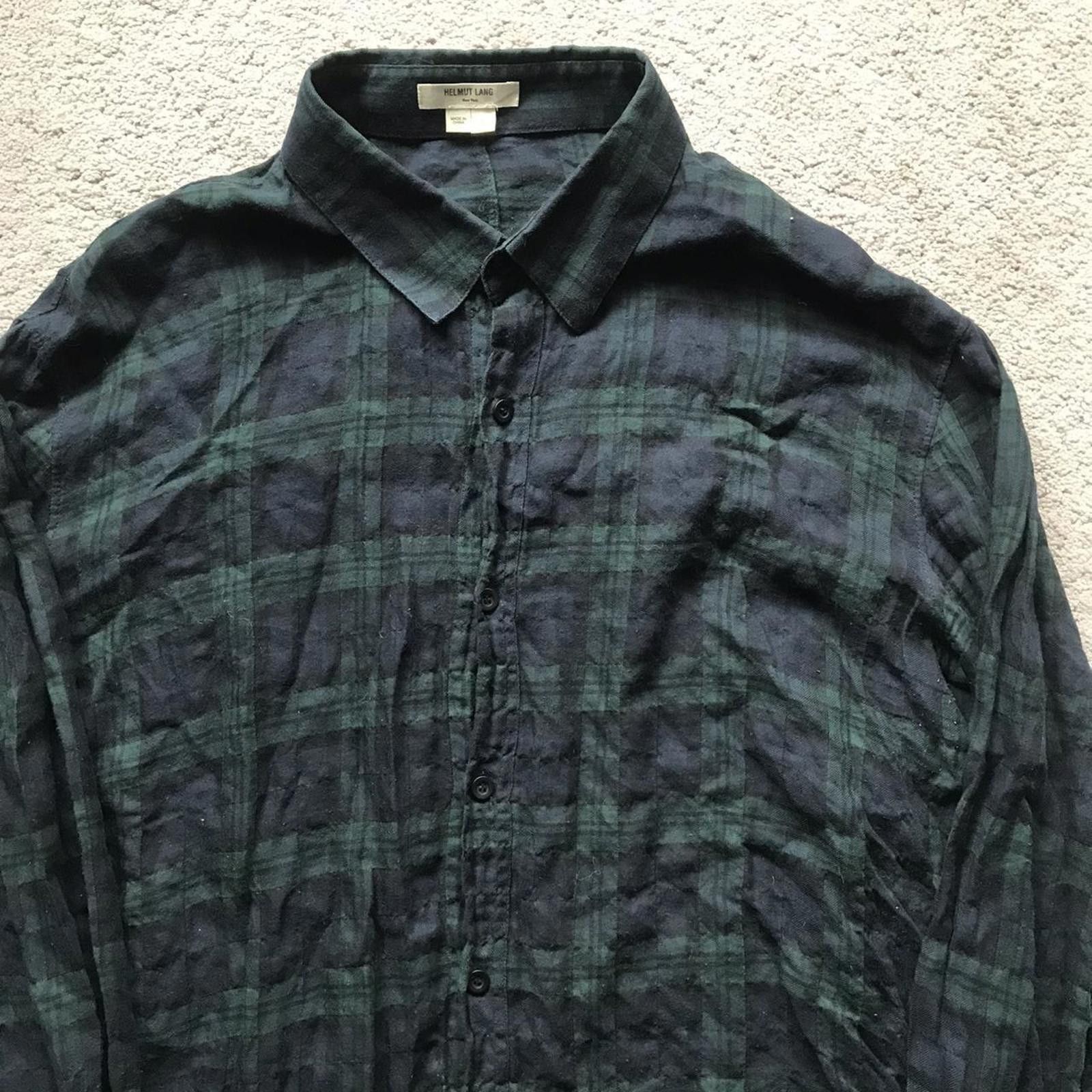 Helmut Lang Helmut Lang Wrinkled Flannel Shirt Size US L / EU 52-54 / 3 - 2 Thumbnail