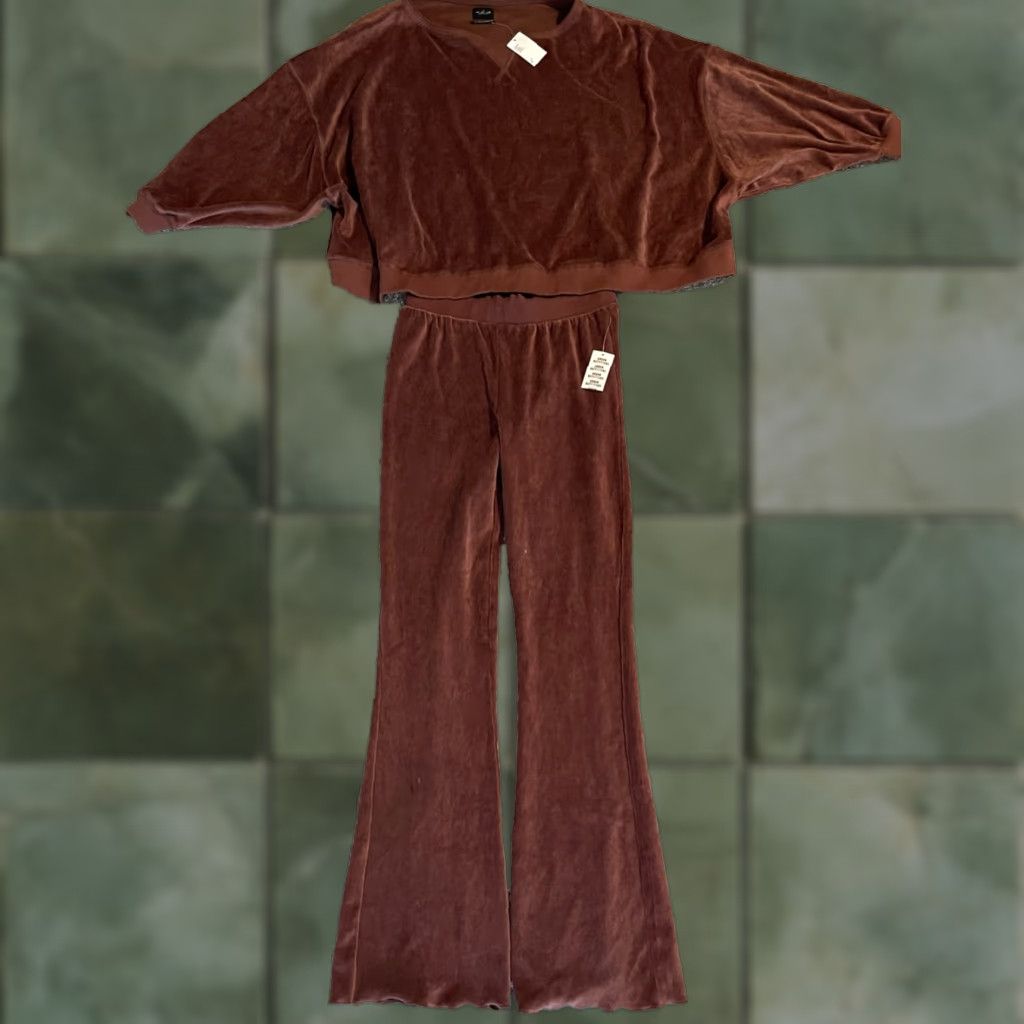 Urban Outfitters VINTAGE Out From Under Urban Outfitters Women's Sweatpants Outfit Set Medium Brown Activewear 32-inch Inseam Size 32" / US 10 / IT 46 - 1 Thumbnail
