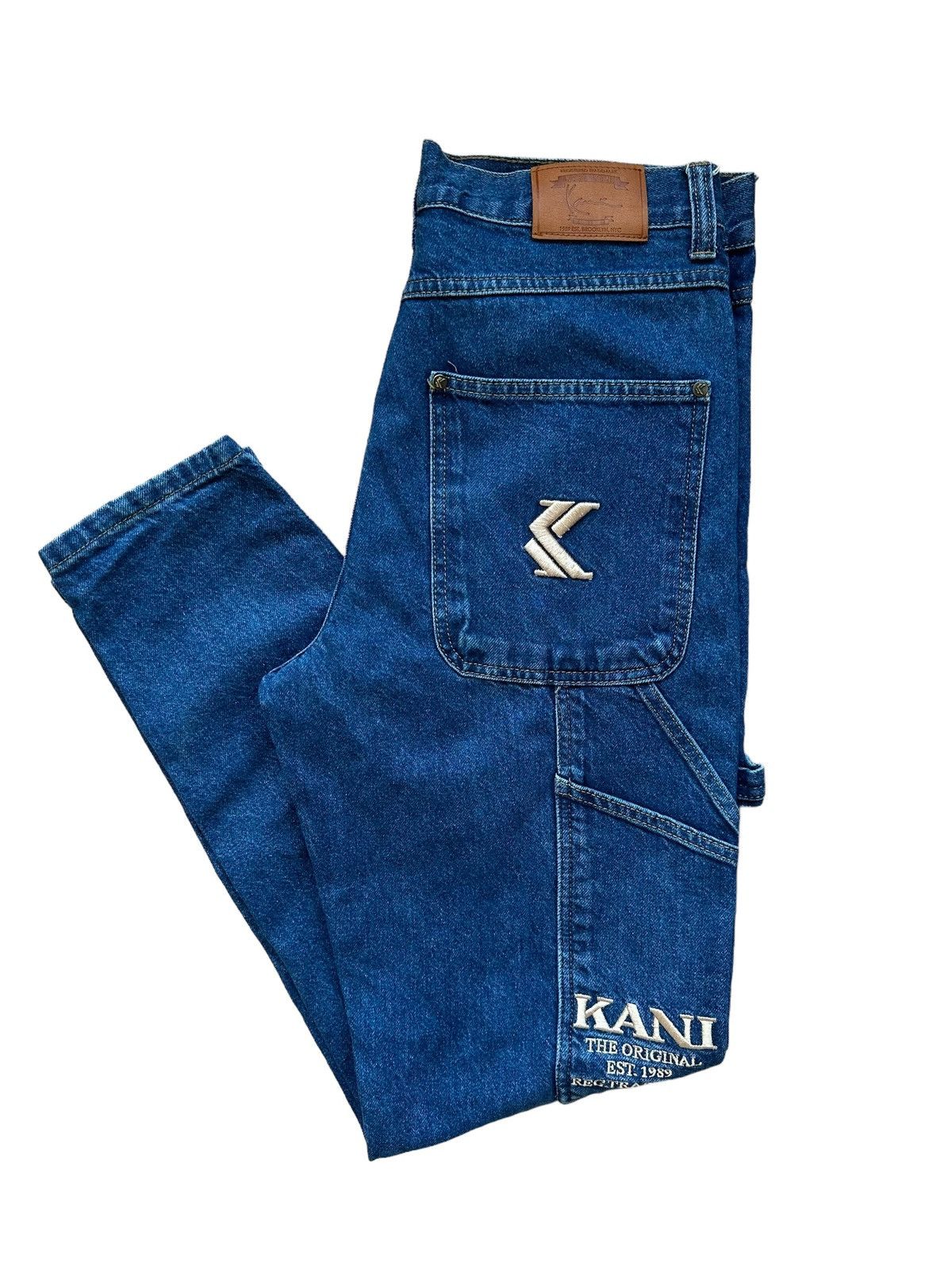 Karl Kani × Rap Tees Karl Kani Carpenter Cargo Denim Jeans Vintage Y2K Style Size US 32 / EU 48 - 1 Thumbnail
