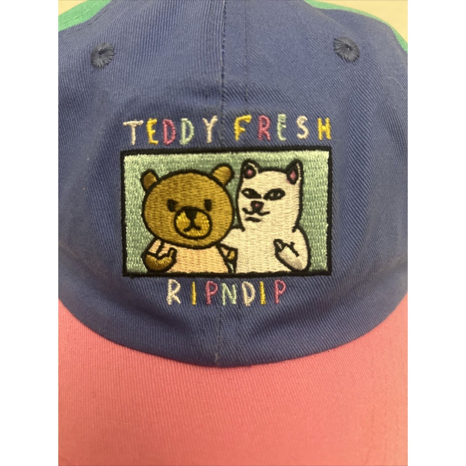 Teddy Fresh Super Rare Teddy Fresh x RipNdip Hat Color Dad Cap Size ONE SIZE - 2 Thumbnail