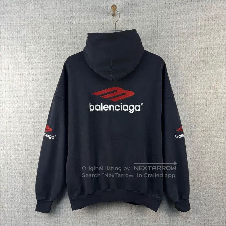 Balenciaga Balenciaga 3B Letter Logo Embroidered Hooded Casual Sweats Size US S / EU 44-46 / 1 - 3 Thumbnail