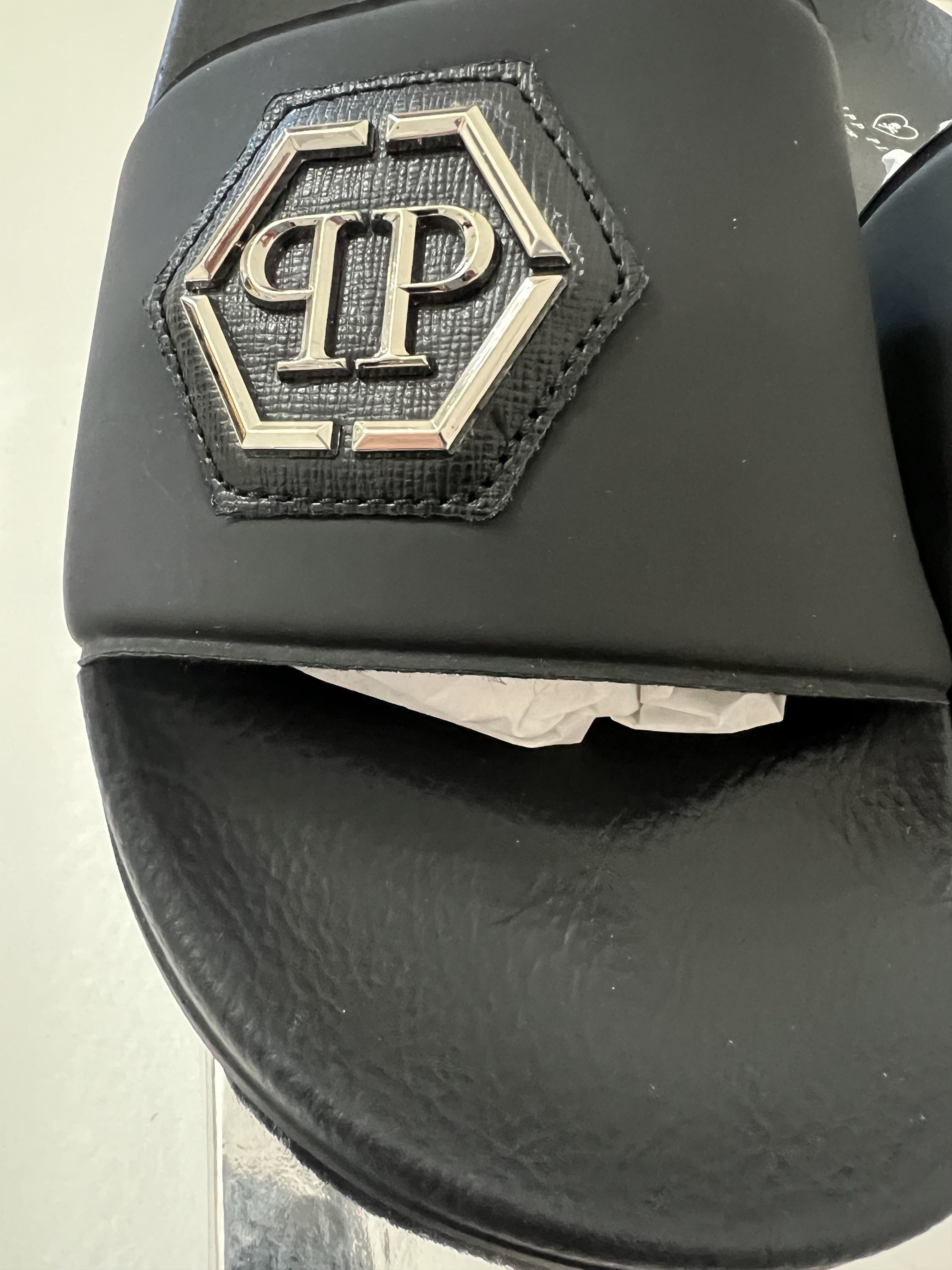Philipp Plein Philipp Plein - Slides Sandals with Logo Plaque, Size 39 EU Size US 9 / IT 39 - 8 Thumbnail