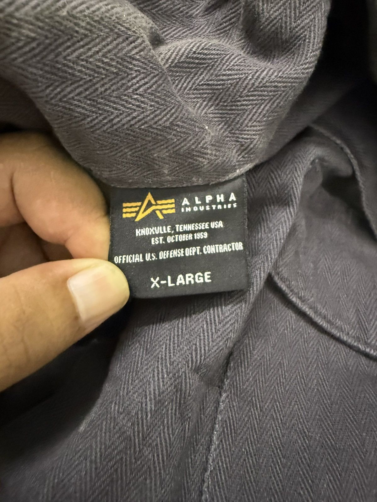 Alpha Industries ALPHA SHIRT HERRINGBONE EMBROIDERED JAPAN MAP SUKAJAN DESIGN Size US XL / EU 56 / 4 - 6 Thumbnail