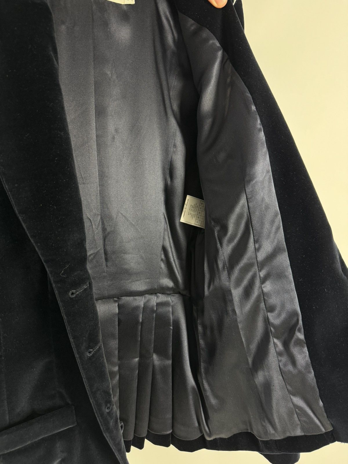 Christian Dior Monsieur 1990s Vintage Christian Dior Pleated Velvet Blazer Jacket Size M / US 6-8 / IT 42-44 - 14 Thumbnail