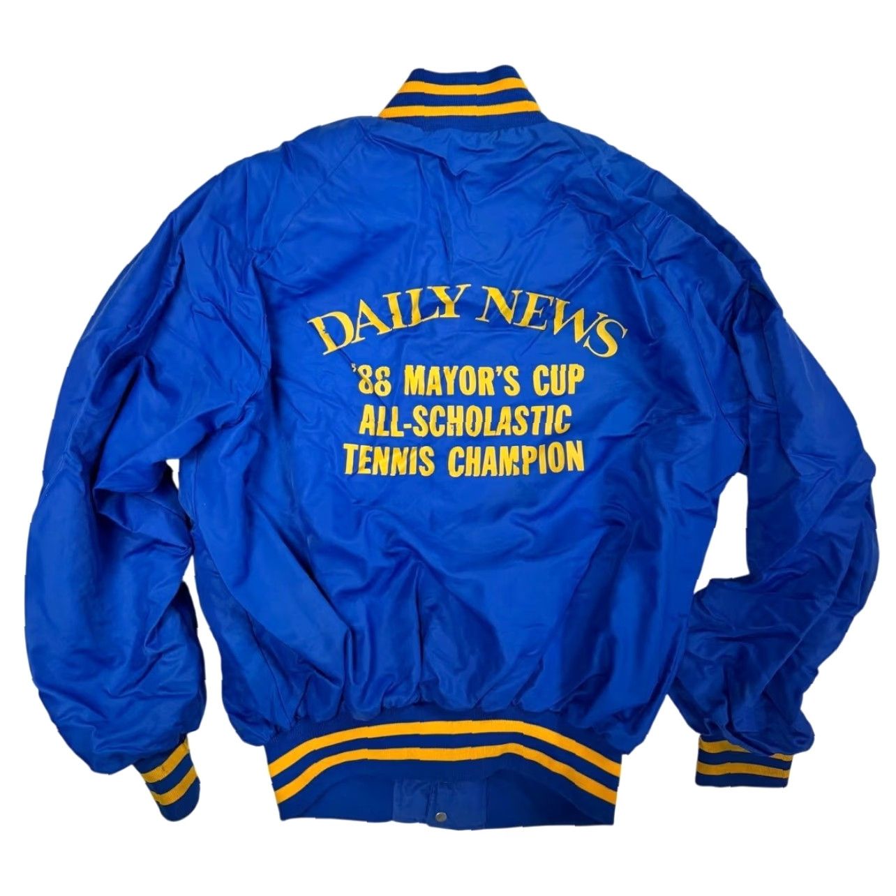 Champion VINTAGE New York Daily News All-Scholastic Tennis Champion 1988 Blue Jacket Size L MVP Blue Nike? Size US L / EU 52-54 / 3 - 2 Thumbnail