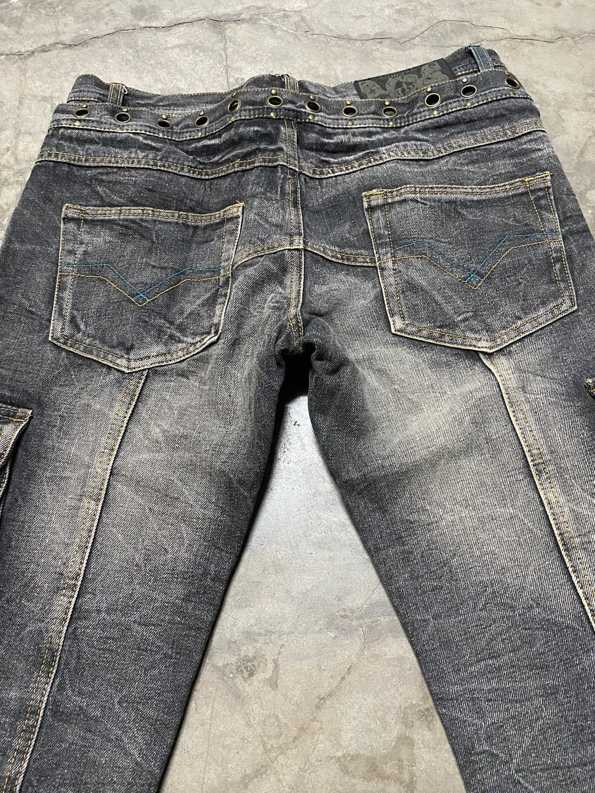 14th Addiction × LOWBOX × Le Grande Bleu (L.G.B.) Flare Jeans Lowbox Bondage Size US 31 - 20 Thumbnail