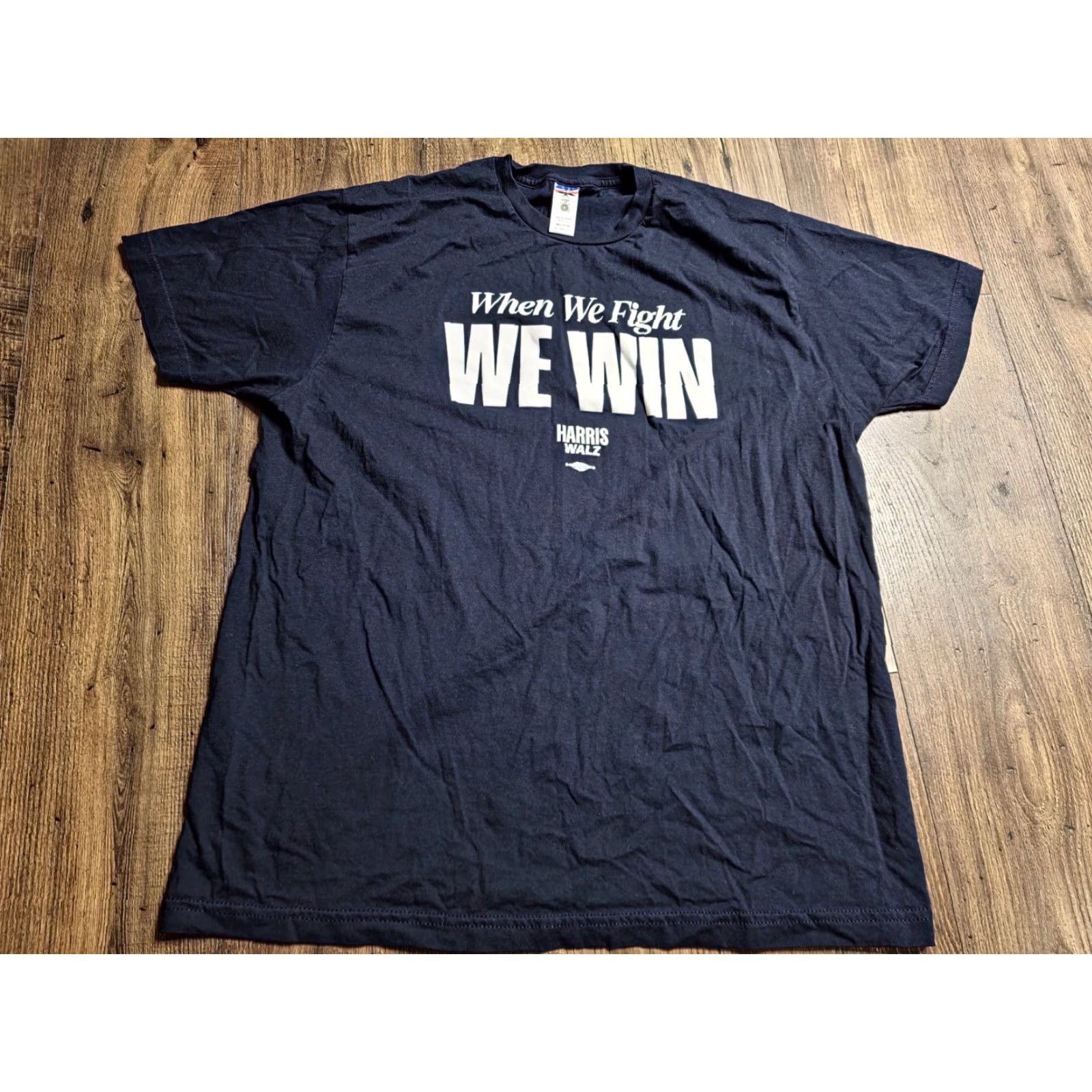 Union LA Union Mens XL T-Shirt USA Graphic Crew Neck Short Sleeve Blue Cotton - Kamala Harris Walz Politica Fight Win President - USA, Graphic Size US XL / EU 56 / 4 - 4 Thumbnail