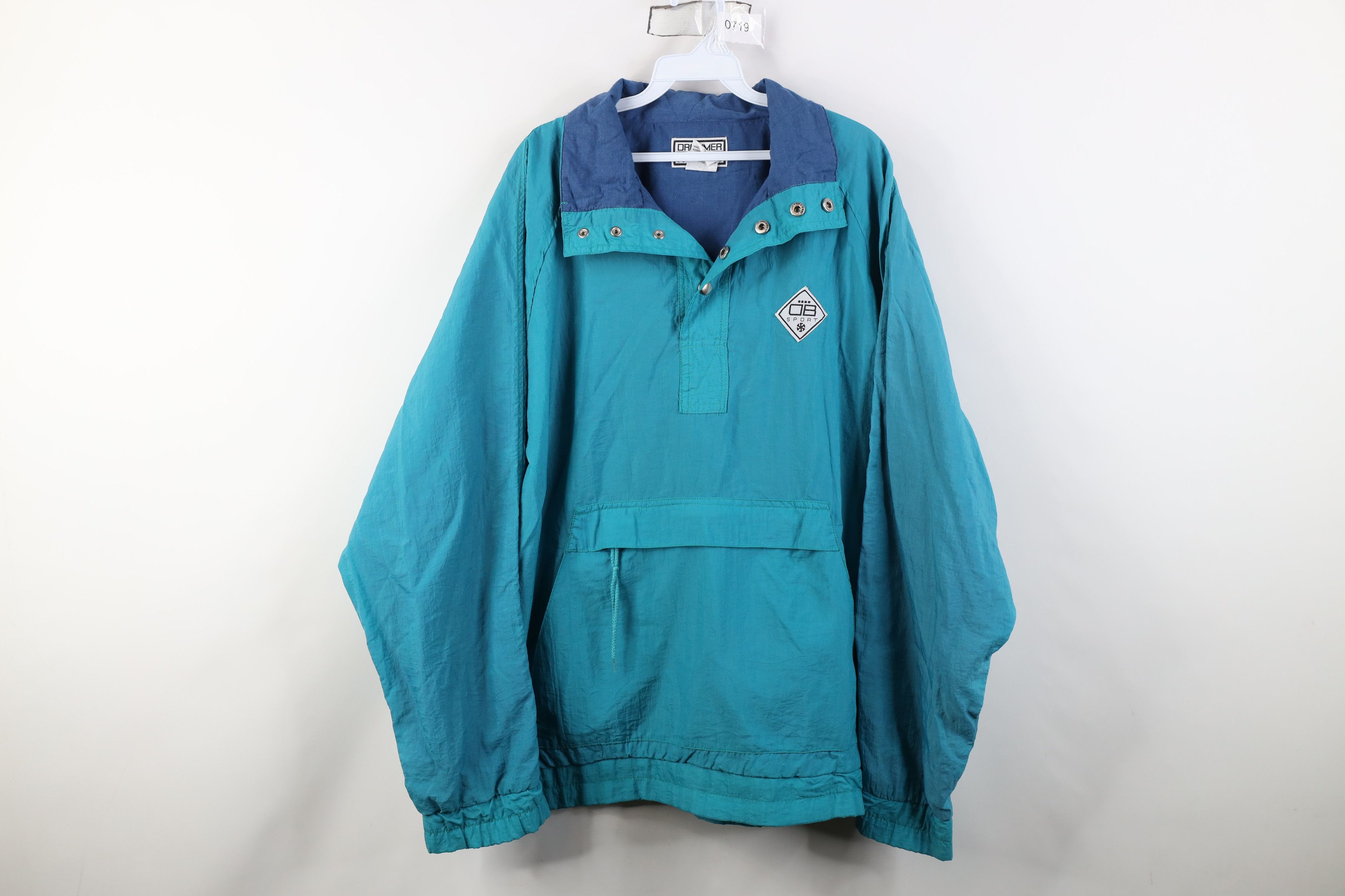 Vintage Vintage 90s Streetwear Packable Windbreaker Jacket Teal Size US XL / EU 56 / 4 - 1 Thumbnail