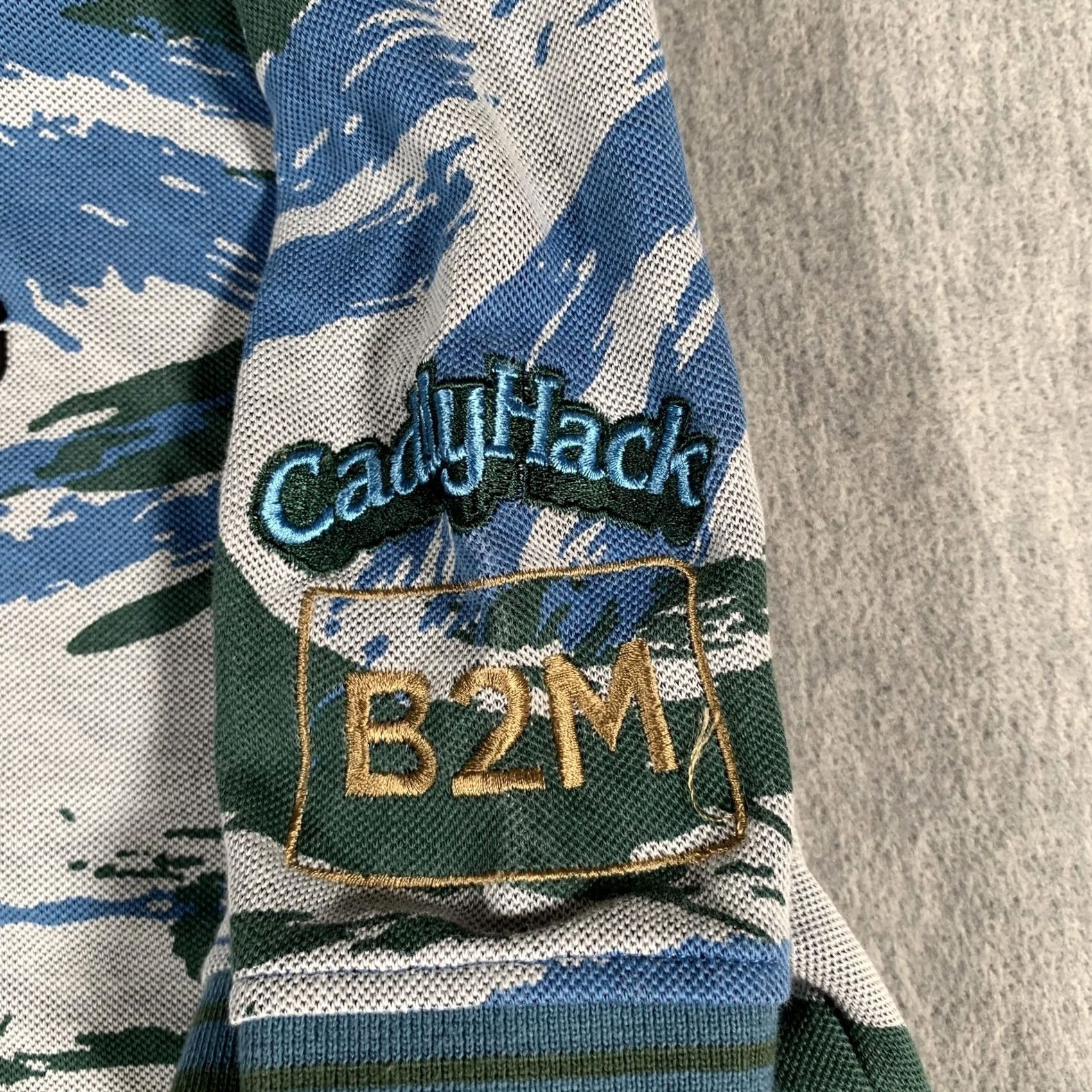Vintage Extracurricular Polo Shirt Mens Medium Blue Green Camo Golf CaddyHack Top Size US M / EU 48-50 / 2 - 5 Thumbnail