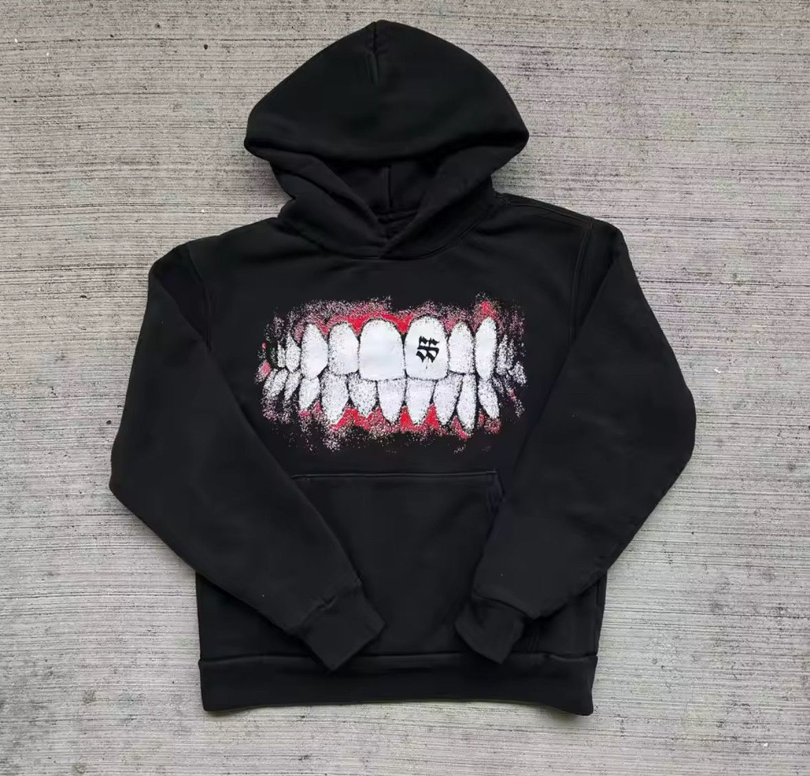 Other Y2K Gothic Trendy Swag Teeth Pullover Hooded Sweatshirt Size US M / EU 48-50 / 2 - 1 Thumbnail