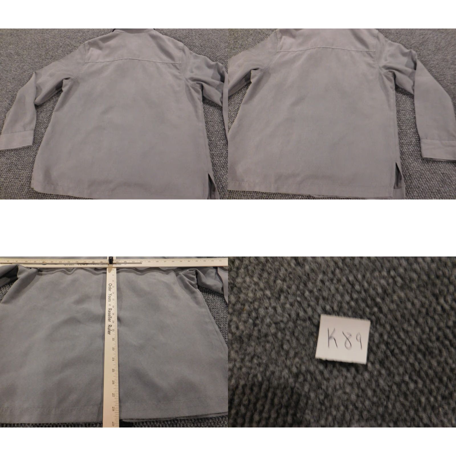 Croft & Barrow Croft & Barrow Womens Button-Up Blouse L Gray Casual Style Shirt Womens Large Gray Button-Up Top Size L / US 10 / IT 46 - 8 Thumbnail