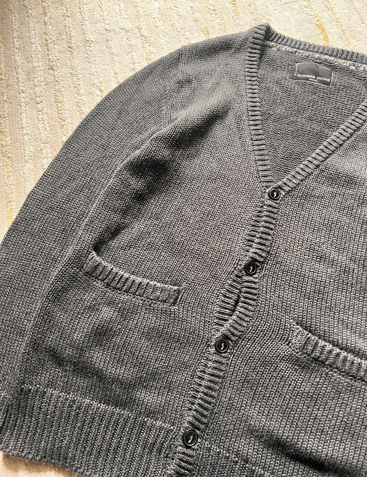Number (N)ine Number (n)ine Black Knitted Cardigan Size US S / EU 44-46 / 1 - 3 Thumbnail