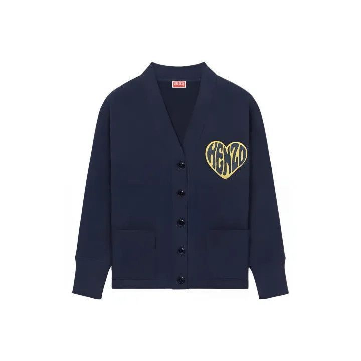 Other KENZO Heart Logo V-Neck Long Sleeve Sweater -2507 Size S / US 4 / IT 40 - 1 Thumbnail