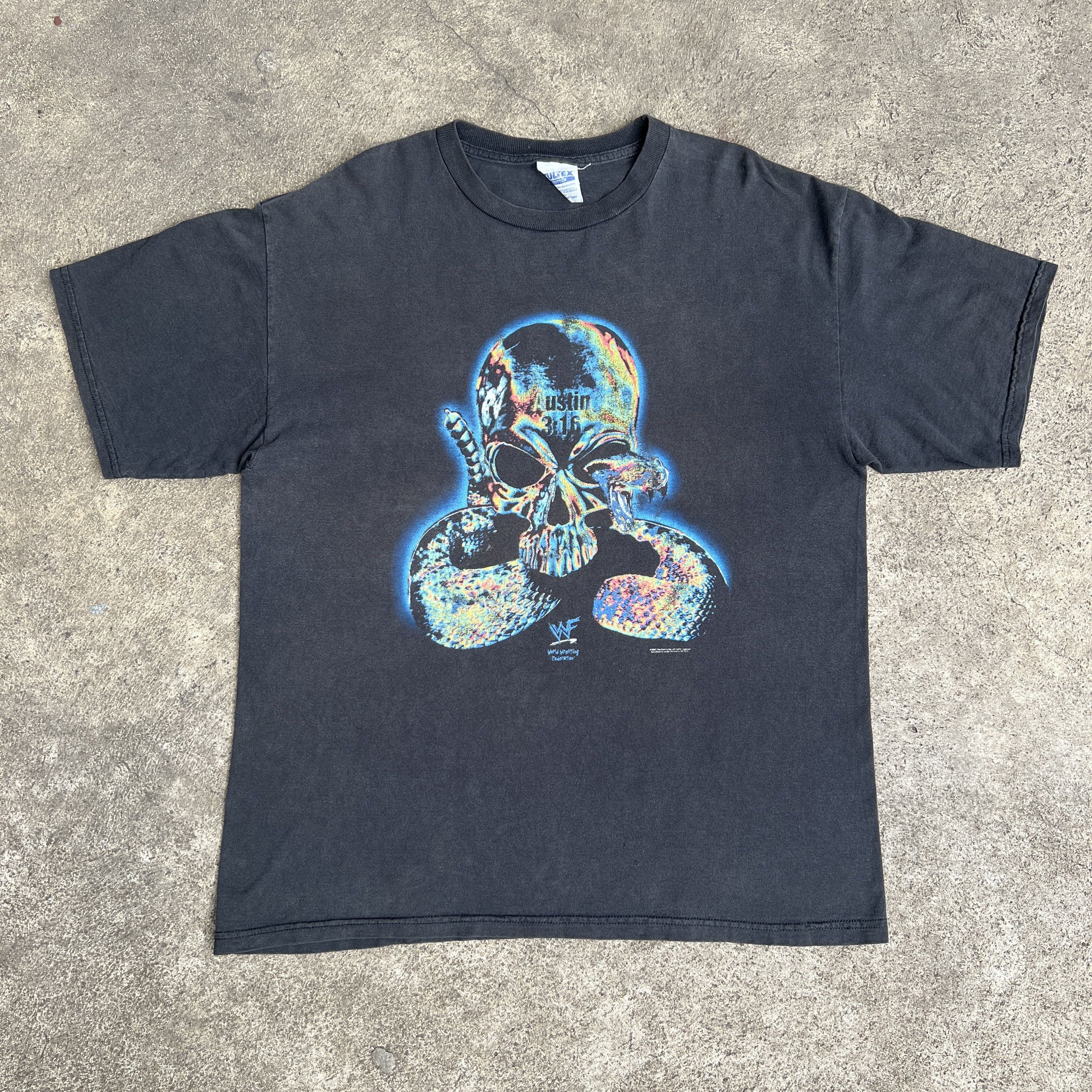 WCW/nWo Vintage 90s1998 StoneCold SteveAustin rattlesnake TeeFadedXL Size US XL / EU 56 / 4 - 5 Thumbnail