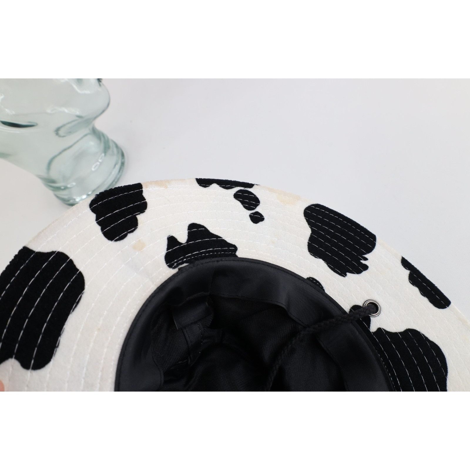 Vintage Vintage 90s Streetwear Cowgirl Cow Spots Velour Cowboy Hat Size ONE SIZE - 11 Thumbnail