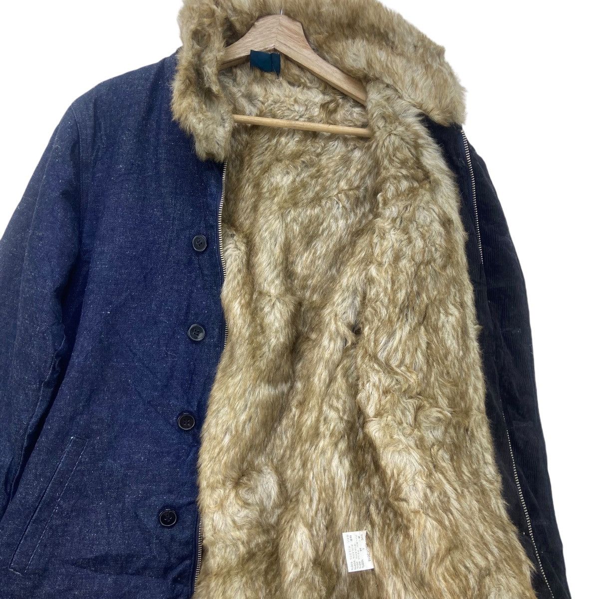 Japanese Brand Rageblue Street Fashion Fur Winter Denim Jacket Size US S / EU 44-46 / 1 - 8 Thumbnail