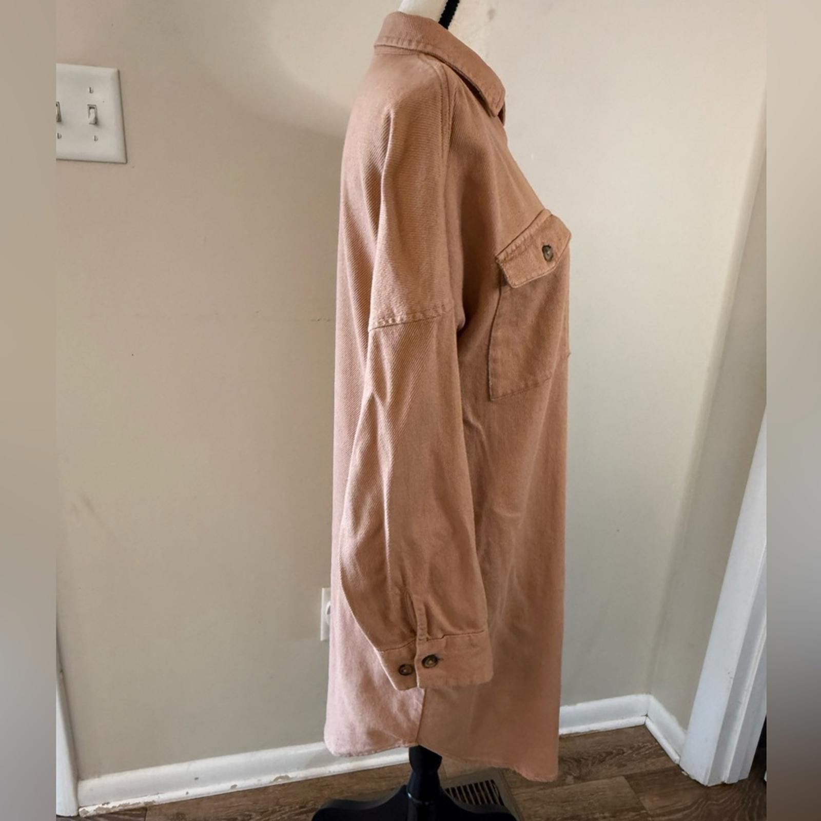 Other Spreadfashion The Drop brown cotton midi shirt dress SZ SM Size S / US 4 / IT 40 - 2 Thumbnail