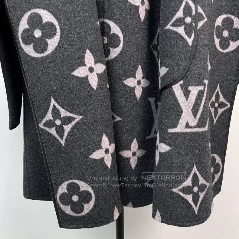 Louis Vuitton Louis Vuitton Dark grey bathrobe coat with full print of o Size XXS / US 00 / IT 34 - 4 Thumbnail