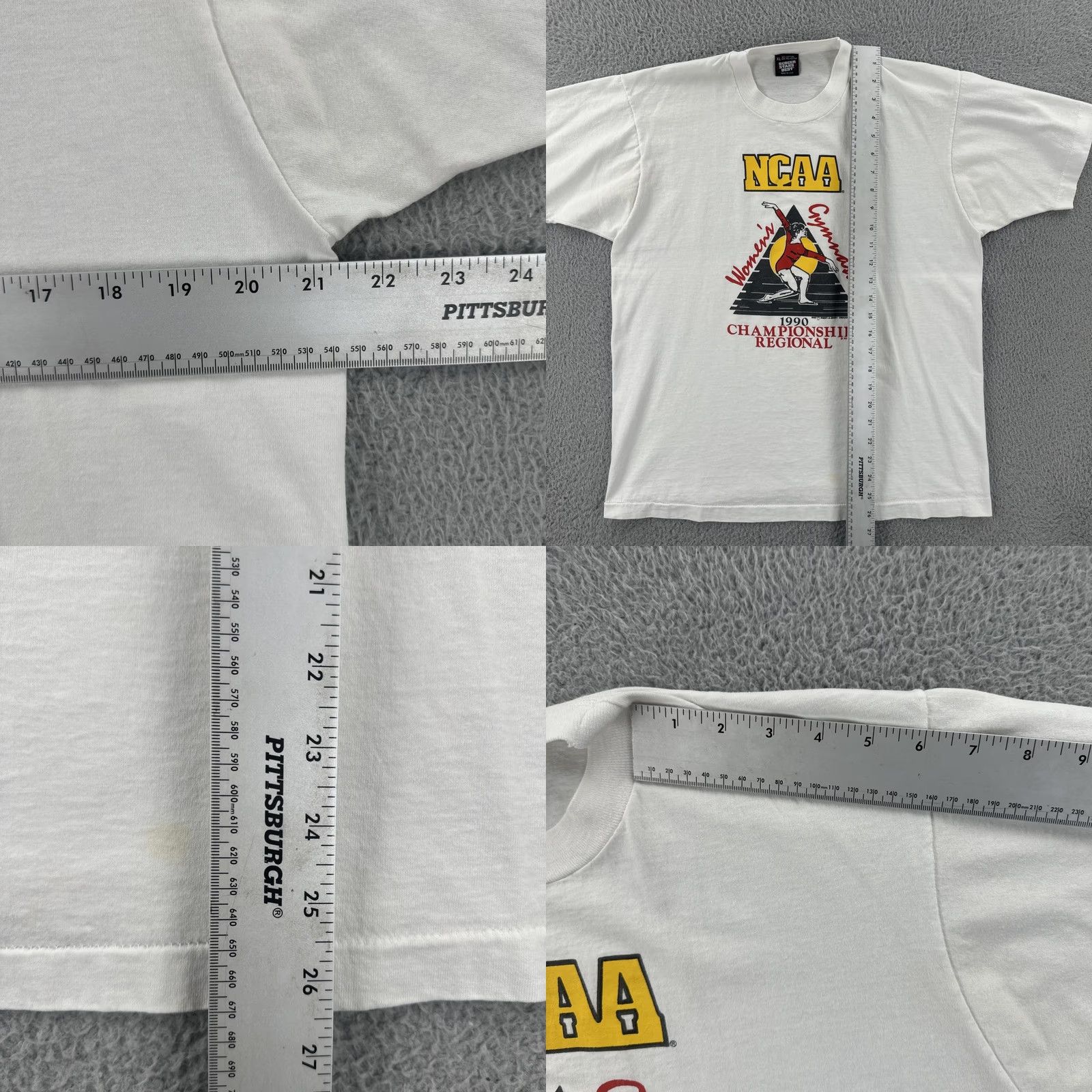 Vintage VINTAGE Screen Stars XL White Single Stitch USA Made 1990 NCAA Women’s Gymnastics Shirt Mens Size XL / US 12-14 / IT 48-50 - 9 Thumbnail