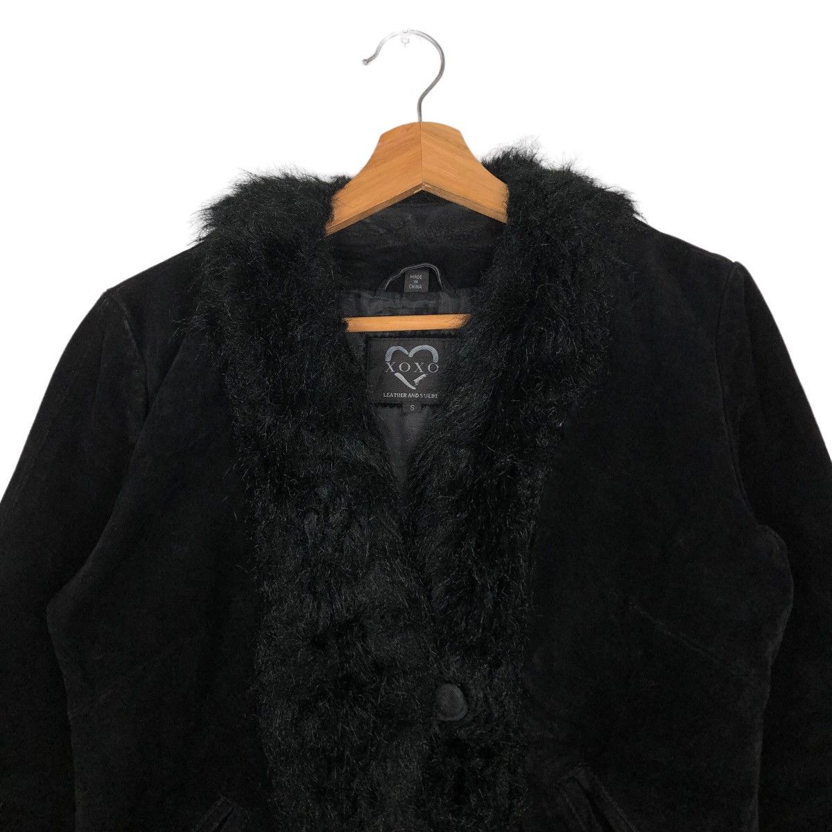 Japanese Brand 🔥Rare Vintage Suede Leather Jacket Mink Fur Collar Xoxo Size US S / EU 44-46 / 1 - 3 Thumbnail