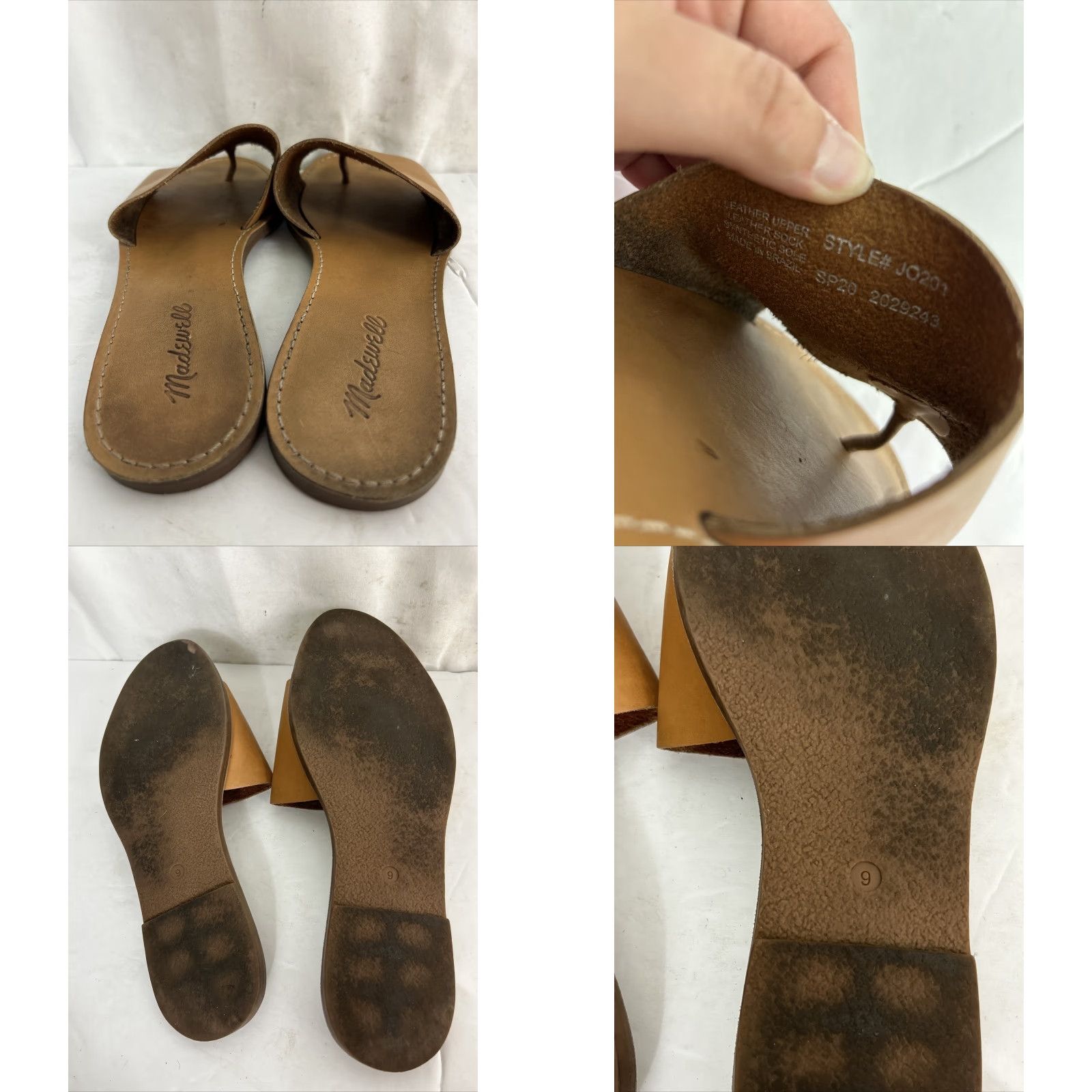 Madewell Madewell Women's Boardwalk Post Slide Sandals Slip-On Leather True Tan 9 Size US 9 / IT 39 - 8 Thumbnail