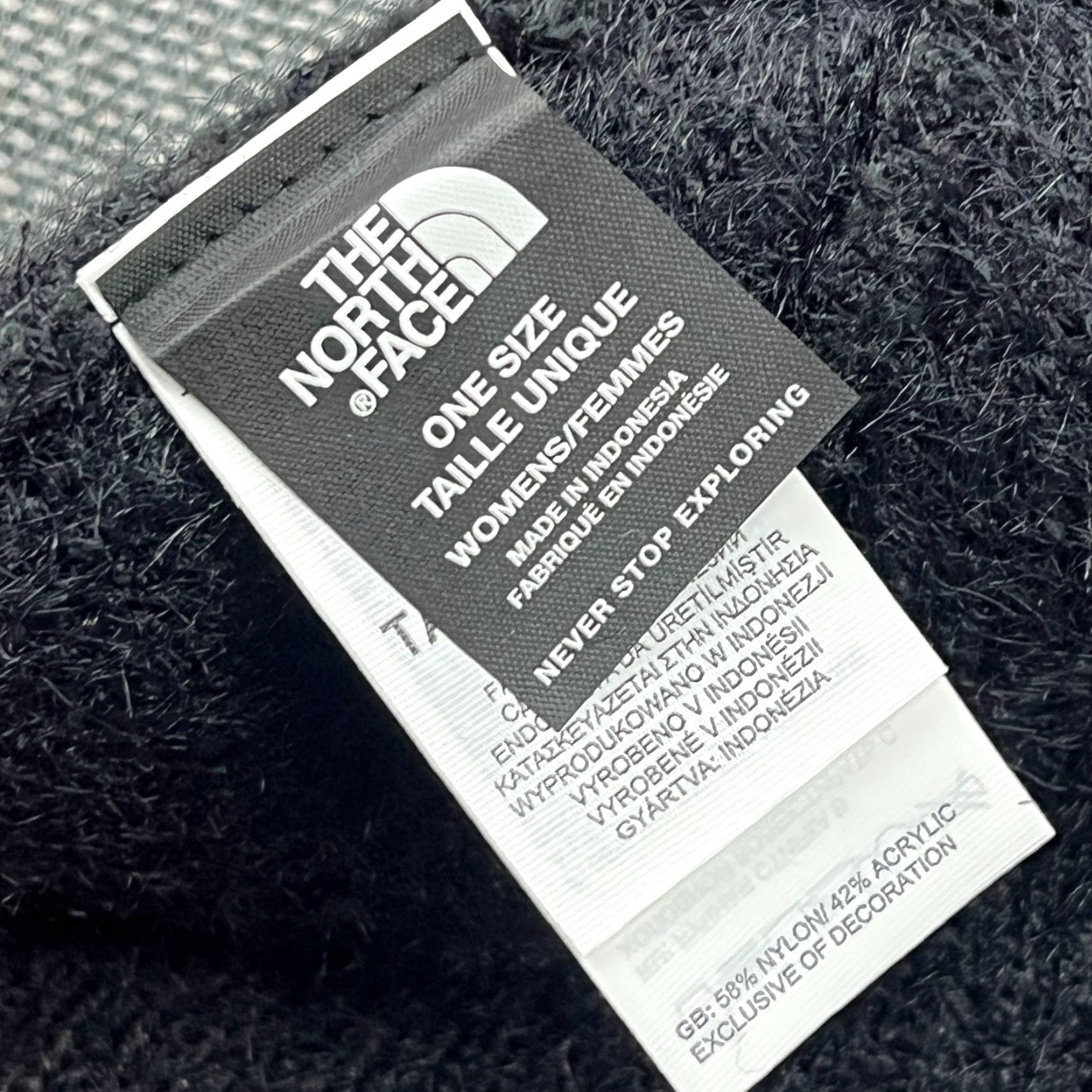 The North Face The North Face Womens Beanie Hat One Size Gray Fleece Knitted Thermal Size ONE SIZE - 5 Thumbnail