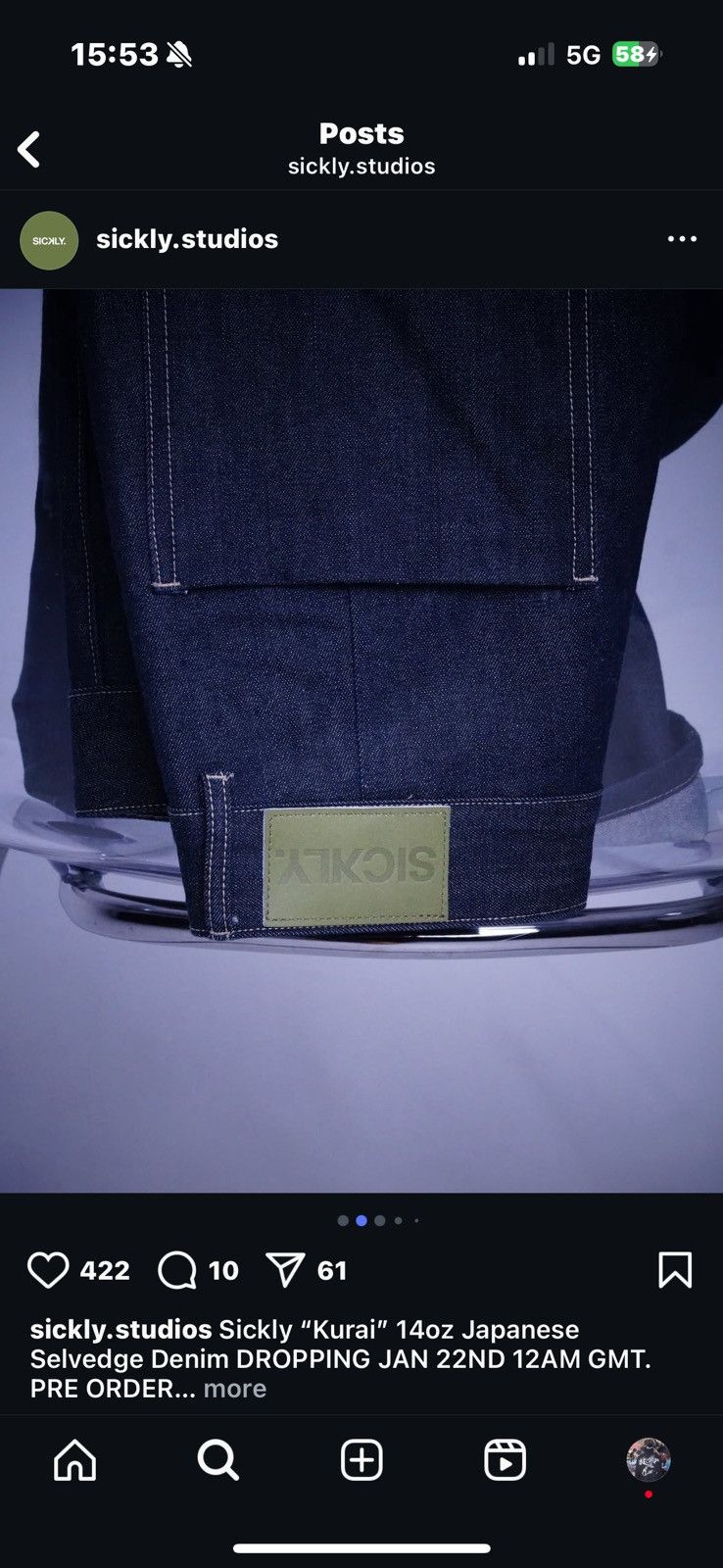 Other “Sickly” 14 oz Japanese Selvedge Denim Size US 31 - 2 Thumbnail
