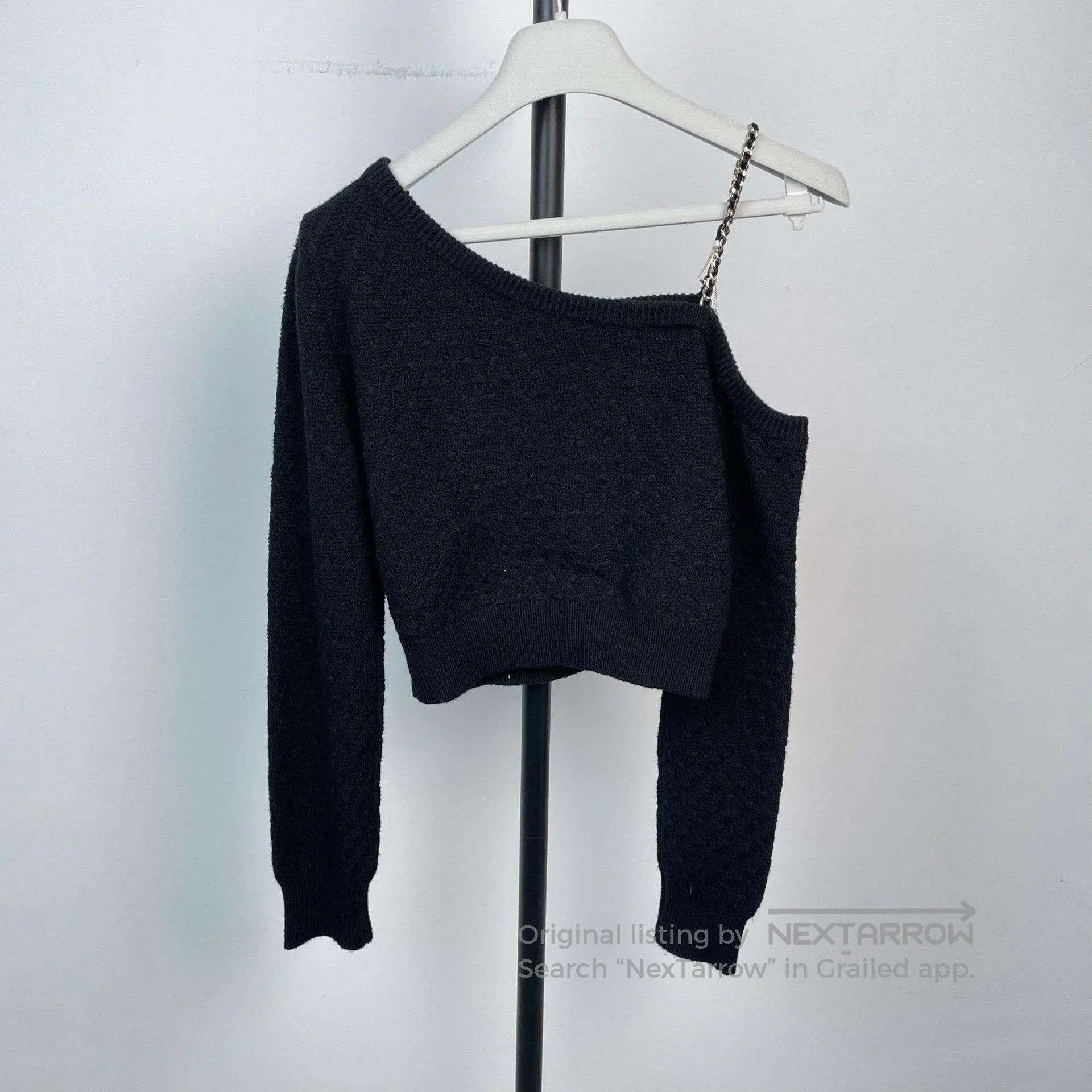Chanel Chanel 23B Black Chain Knitted Top. Size XS / US 0-2 / IT 36-38 - 6 Thumbnail