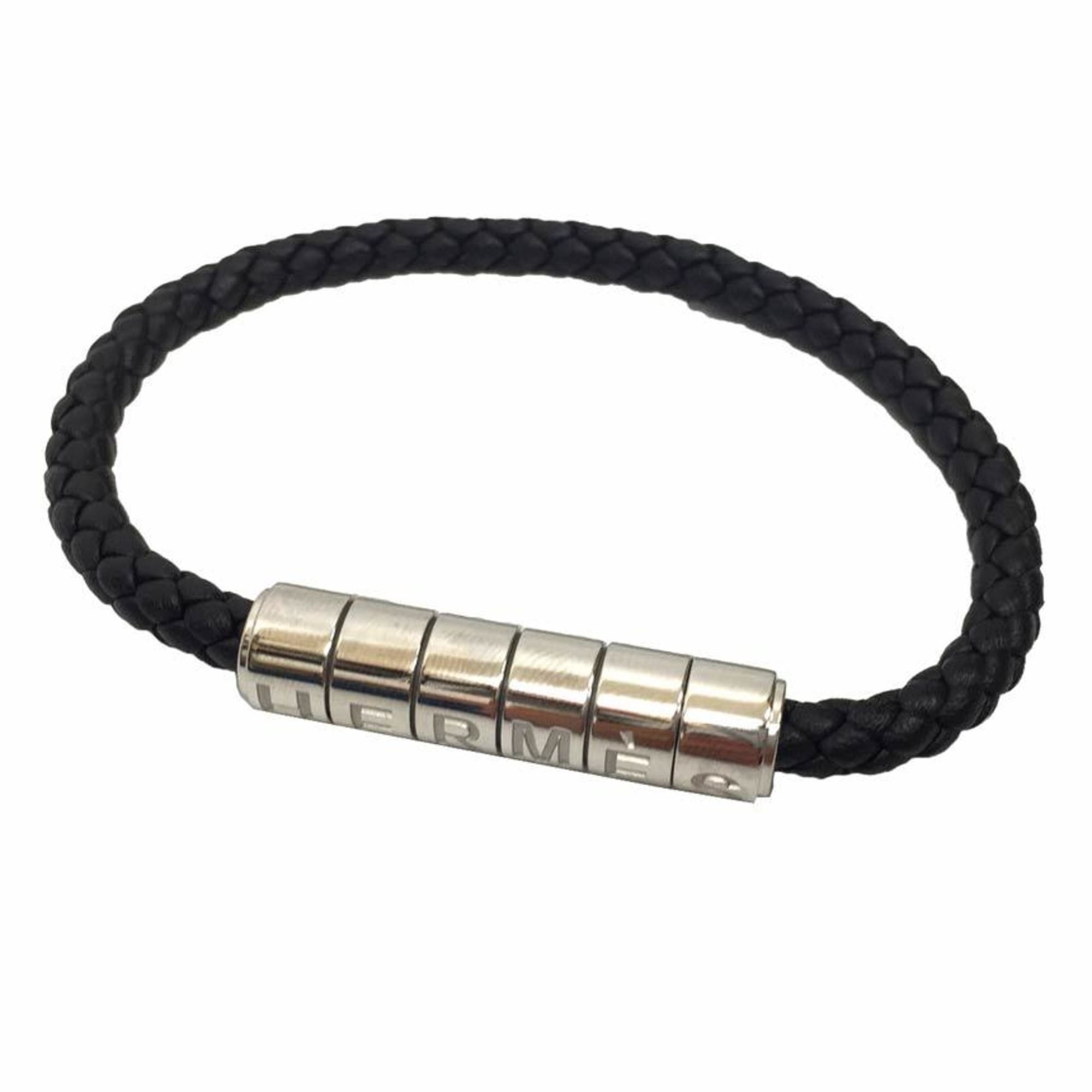 image of Hermes Goliath Code Bracelet Leather Bracelet Cuir Goliath Code Veau Swift Lation Palladie Swift Ca