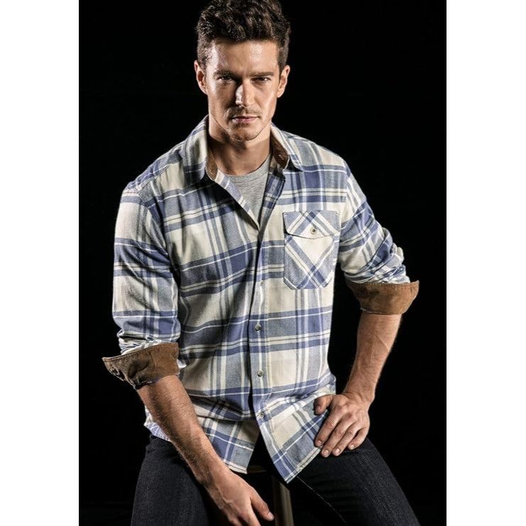 Other CQR Mens Flannel Shirt XL Cotton Long Sleeve Plaid Brushed S Size US XL / EU 56 / 4 - 3 Thumbnail