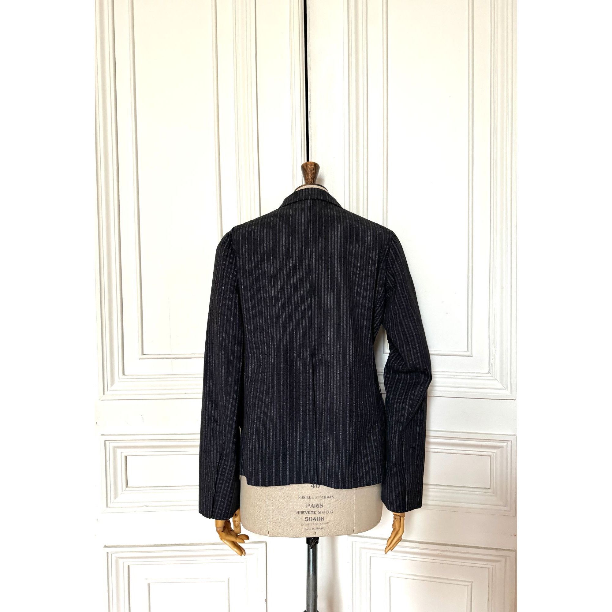 Miu Miu Grey Wool Pinstripe Jacket Size M / US 6-8 / IT 42-44 - 5 Thumbnail