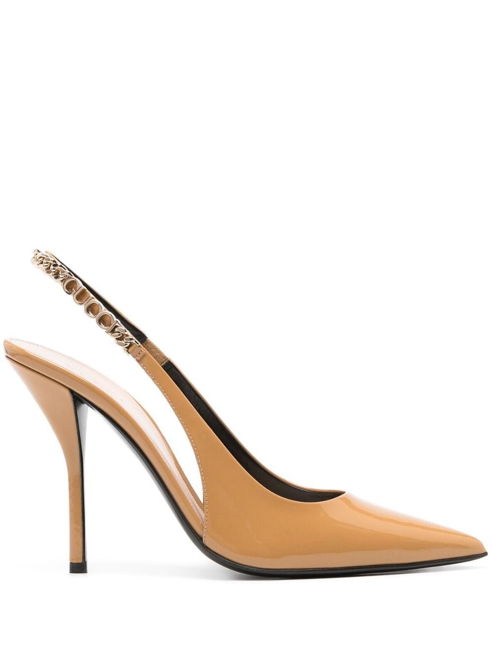 Gucci Gucci Signoria slingback pump patent leather 105mm in brown Size US 8.5 / IT 38.5 - 1 Thumbnail
