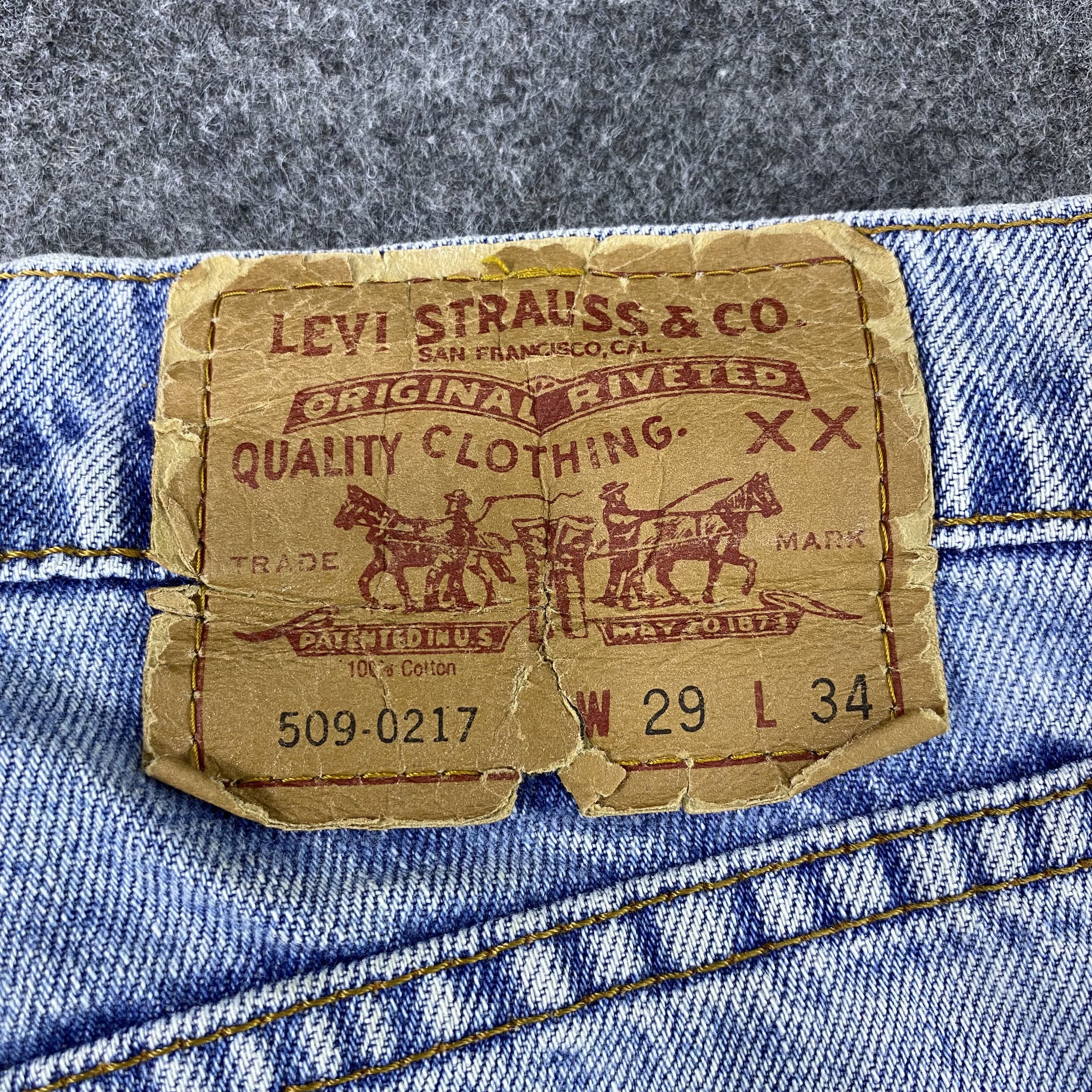 Jean × Levi's × Vintage Vintage Levis 509-0217 Distressed Bue Wash Jeans-J1186 Size US 29 - 12 Thumbnail