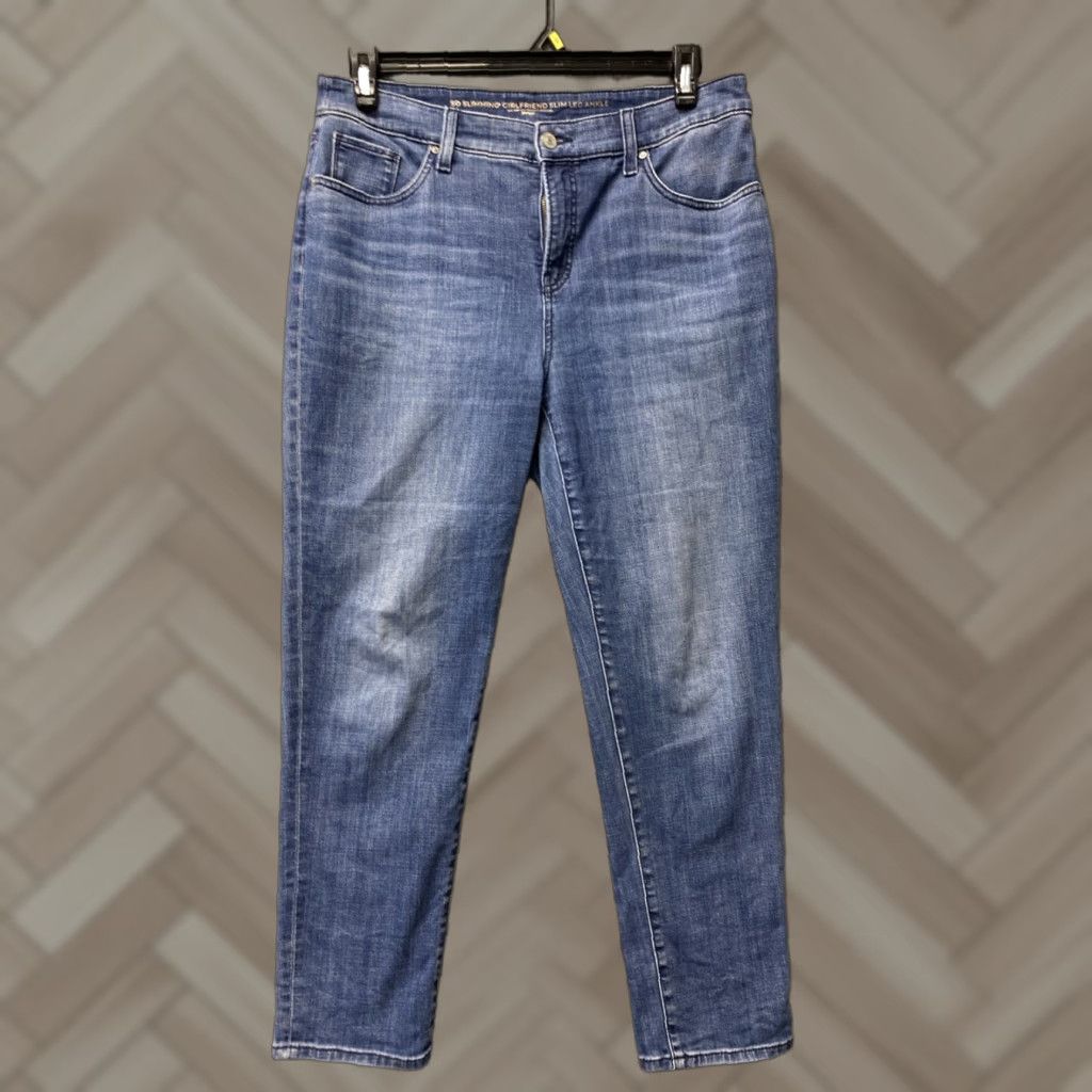 Vintage Chico's So Slimming Girlfriend Slim Leg Ankle Jeans 34x27 Blue Denim Womens Jeans Size 24" / US 00 / IT 34 - 1 Thumbnail