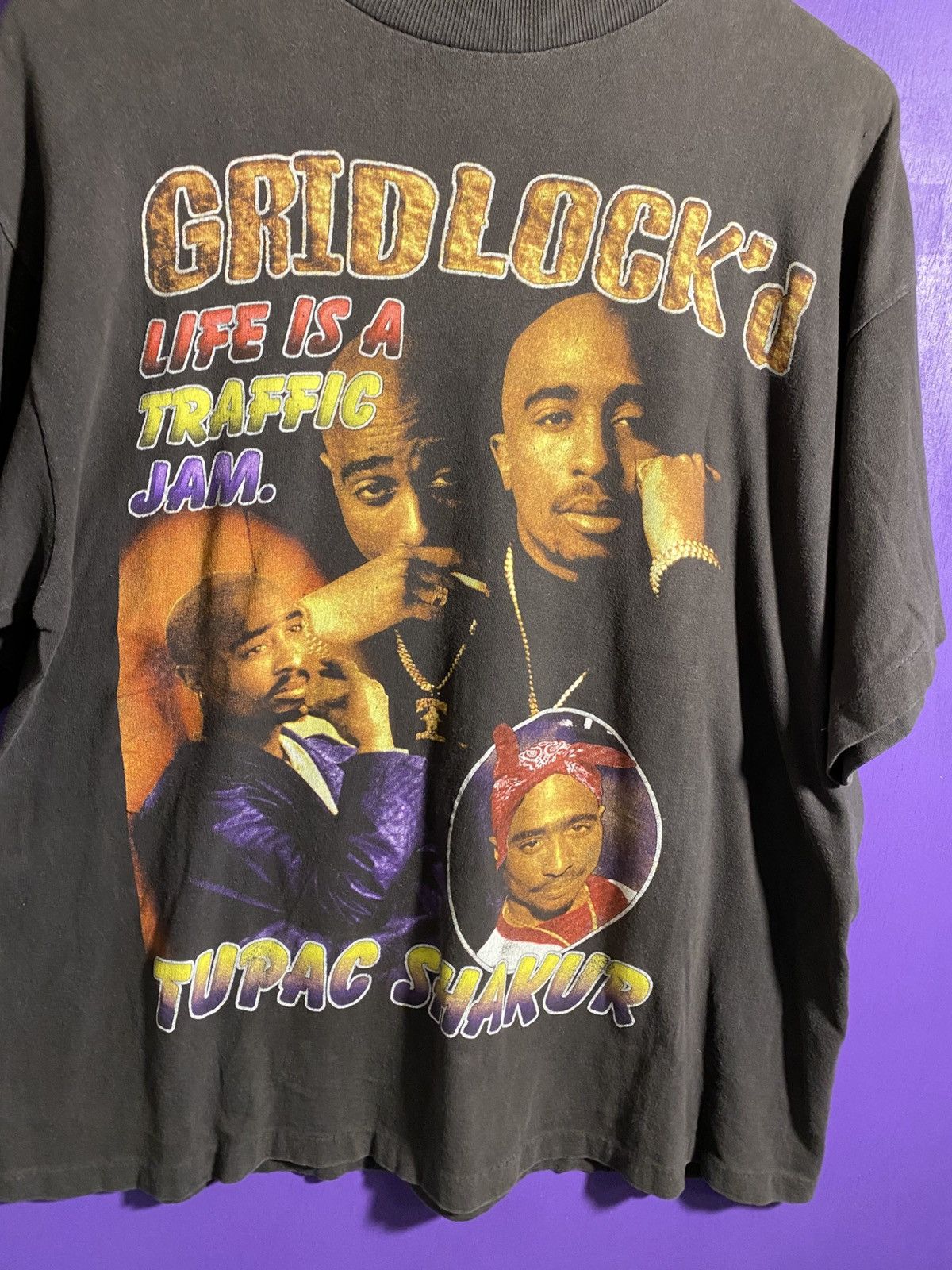 Rap Tees Vintage 90s Tupac shakur gridlock rap tee Size US XL / EU 56 / 4 - 3 Thumbnail