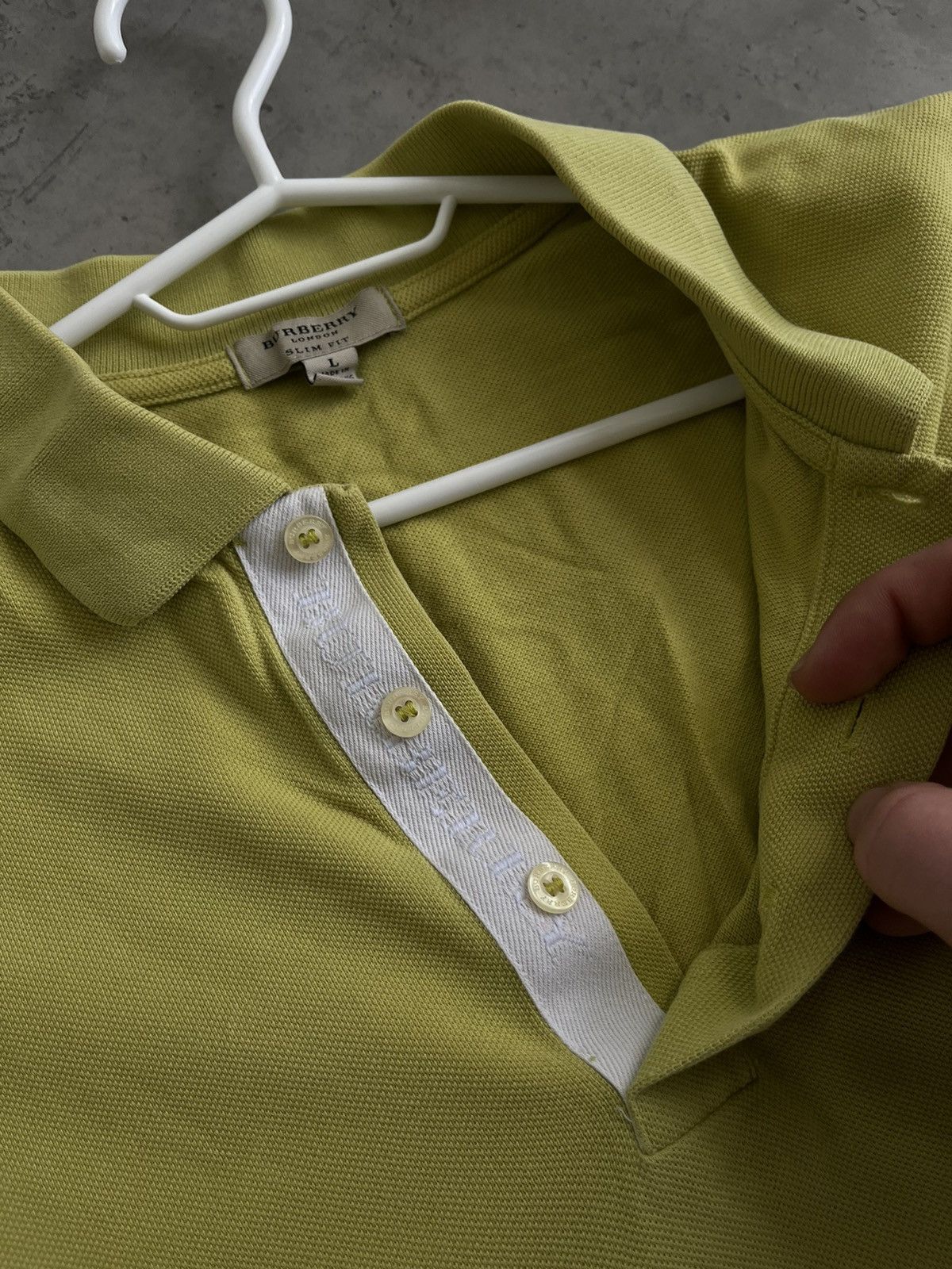 Burberry Burberry polo shirt yellow green L Size US L / EU 52-54 / 3 - 4 Thumbnail